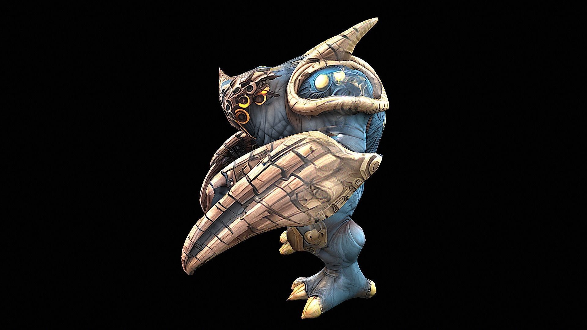 stylized abstract creature 3D model_5