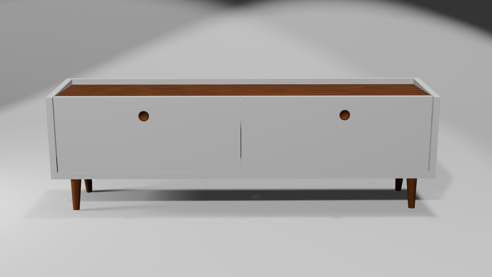 tv unit Low-poly 3D model_4