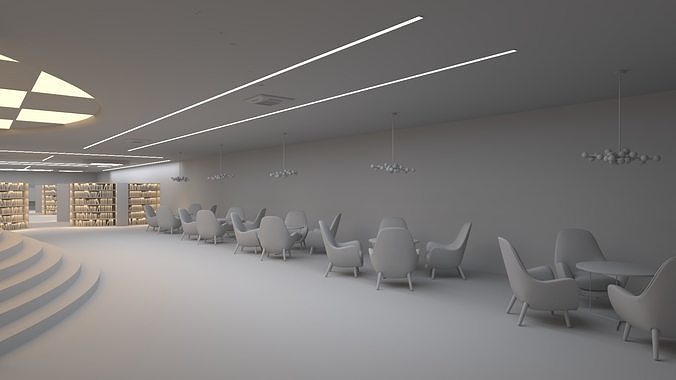 Modern Library 3D model