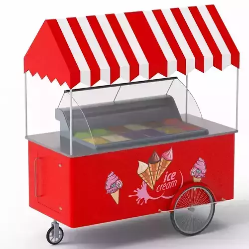 Ice Cream Cart red