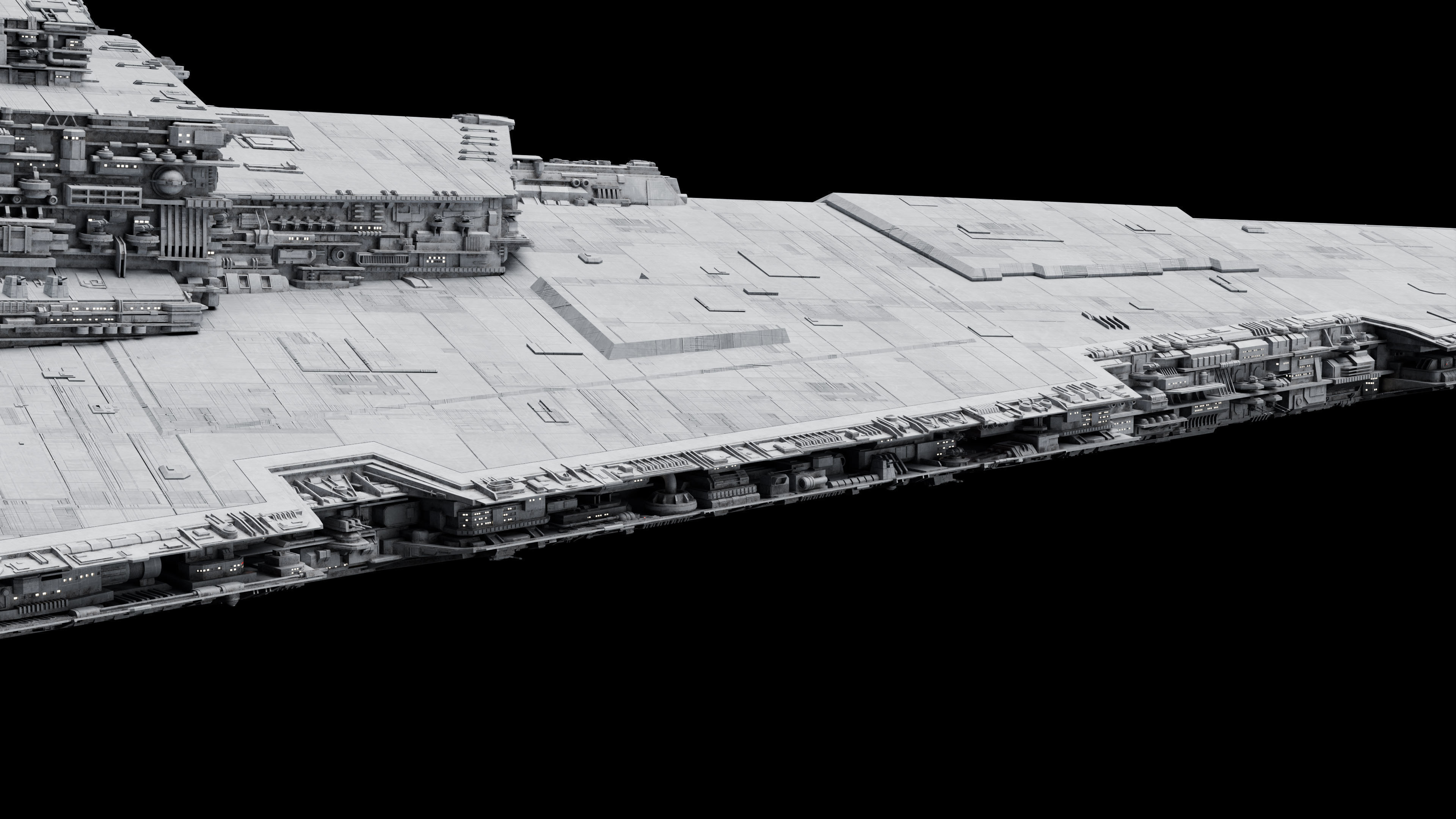 Imperial II-Class Star Destroyer Kitbash Blender UE5 - Star Wars 3D model_28