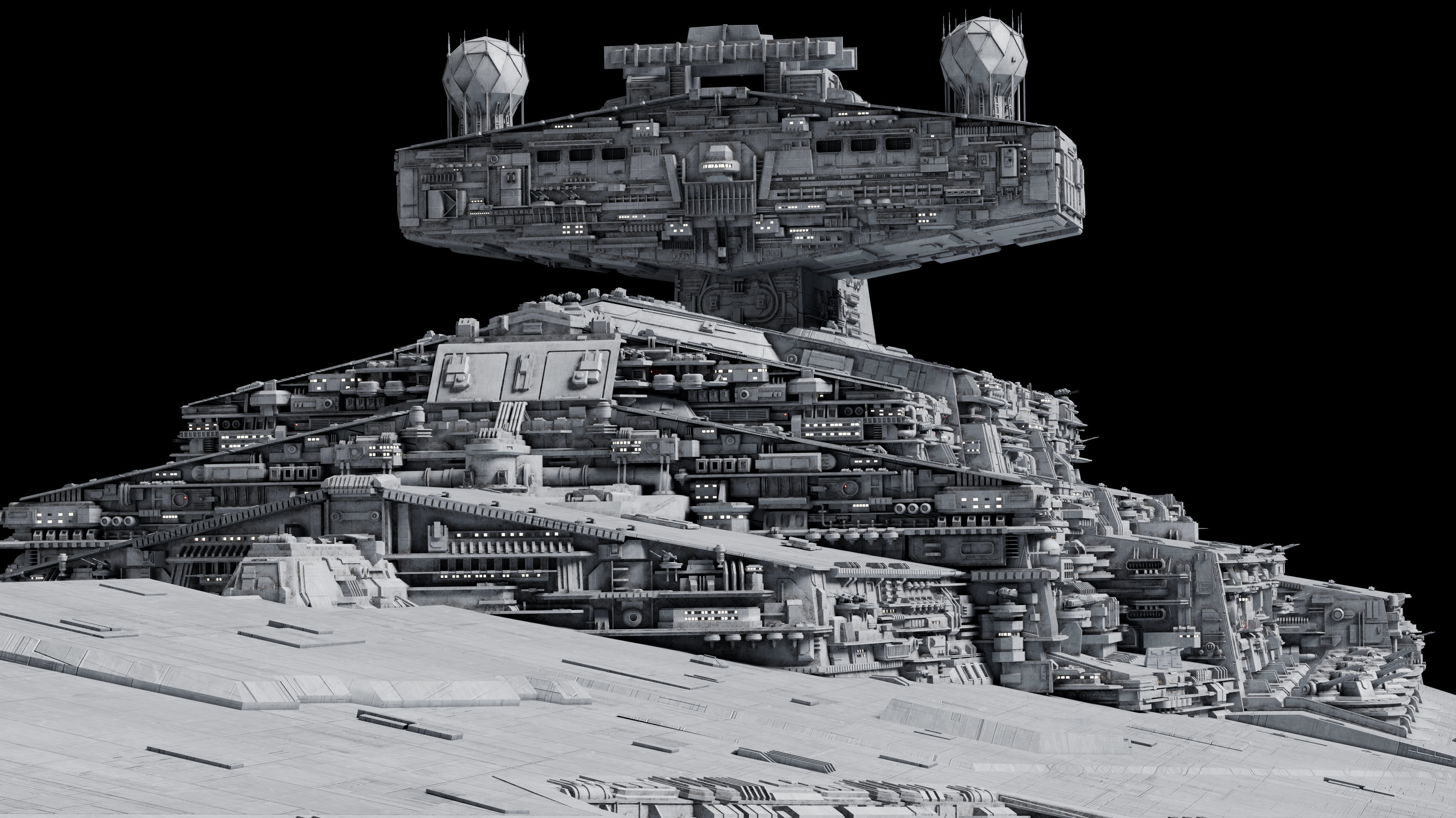 Imperial II-Class Star Destroyer Kitbash Blender UE5 - Star Wars 3D model_16