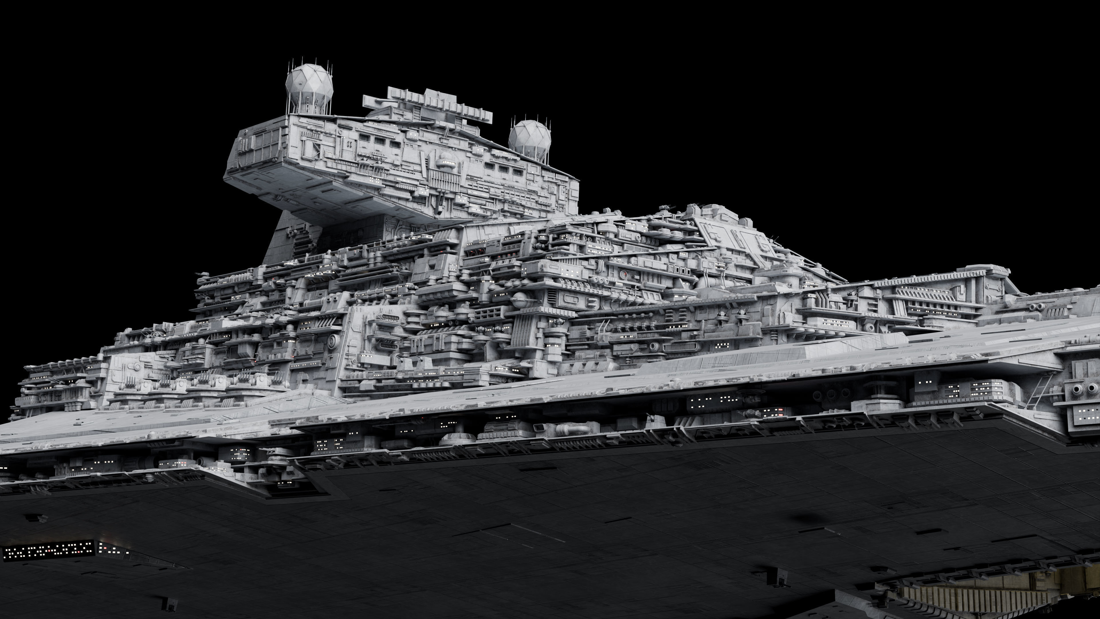 Imperial II-Class Star Destroyer Kitbash Blender UE5 - Star Wars 3D model_5