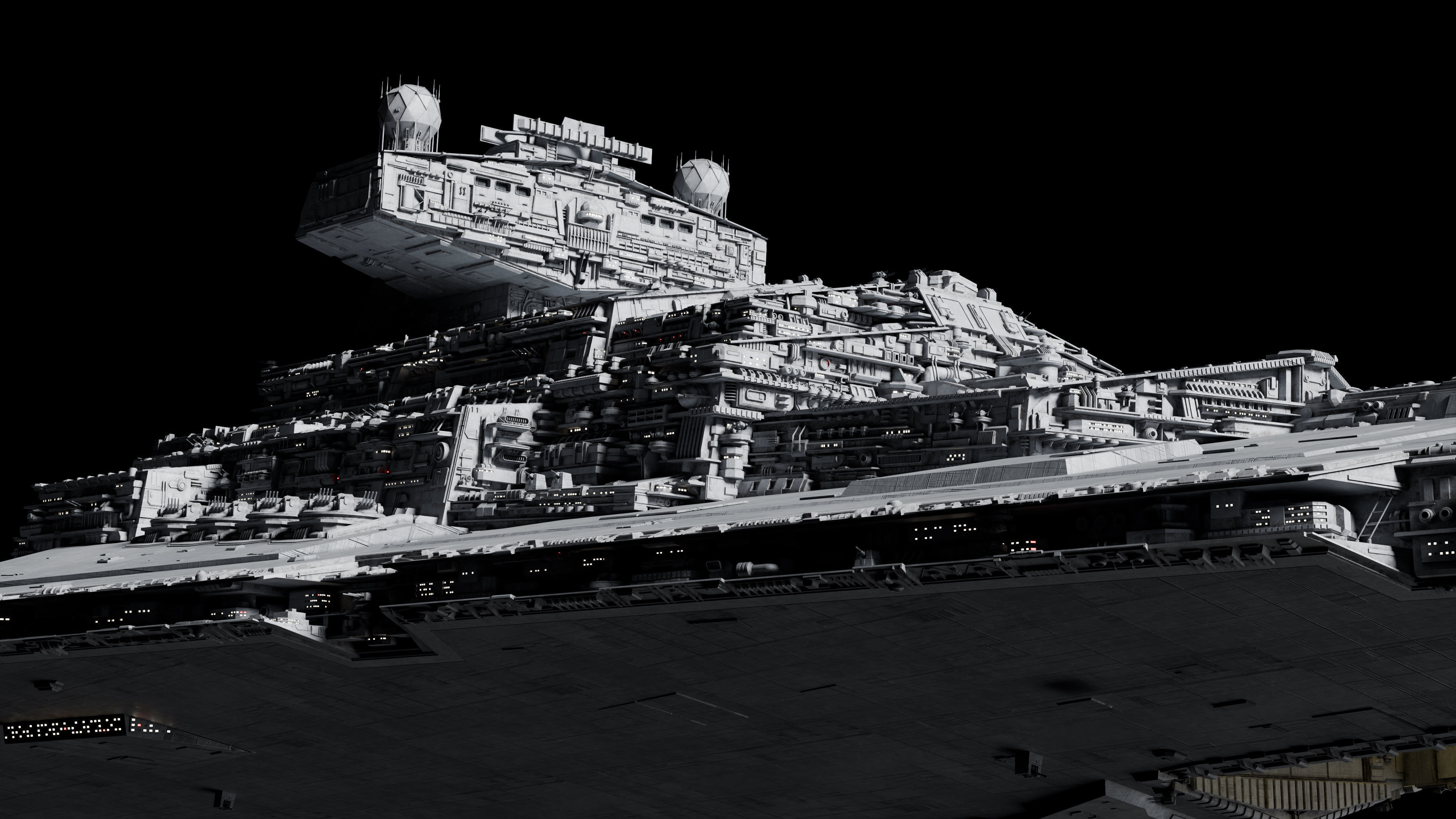 Imperial II-Class Star Destroyer Kitbash Blender UE5 - Star Wars 3D model_31