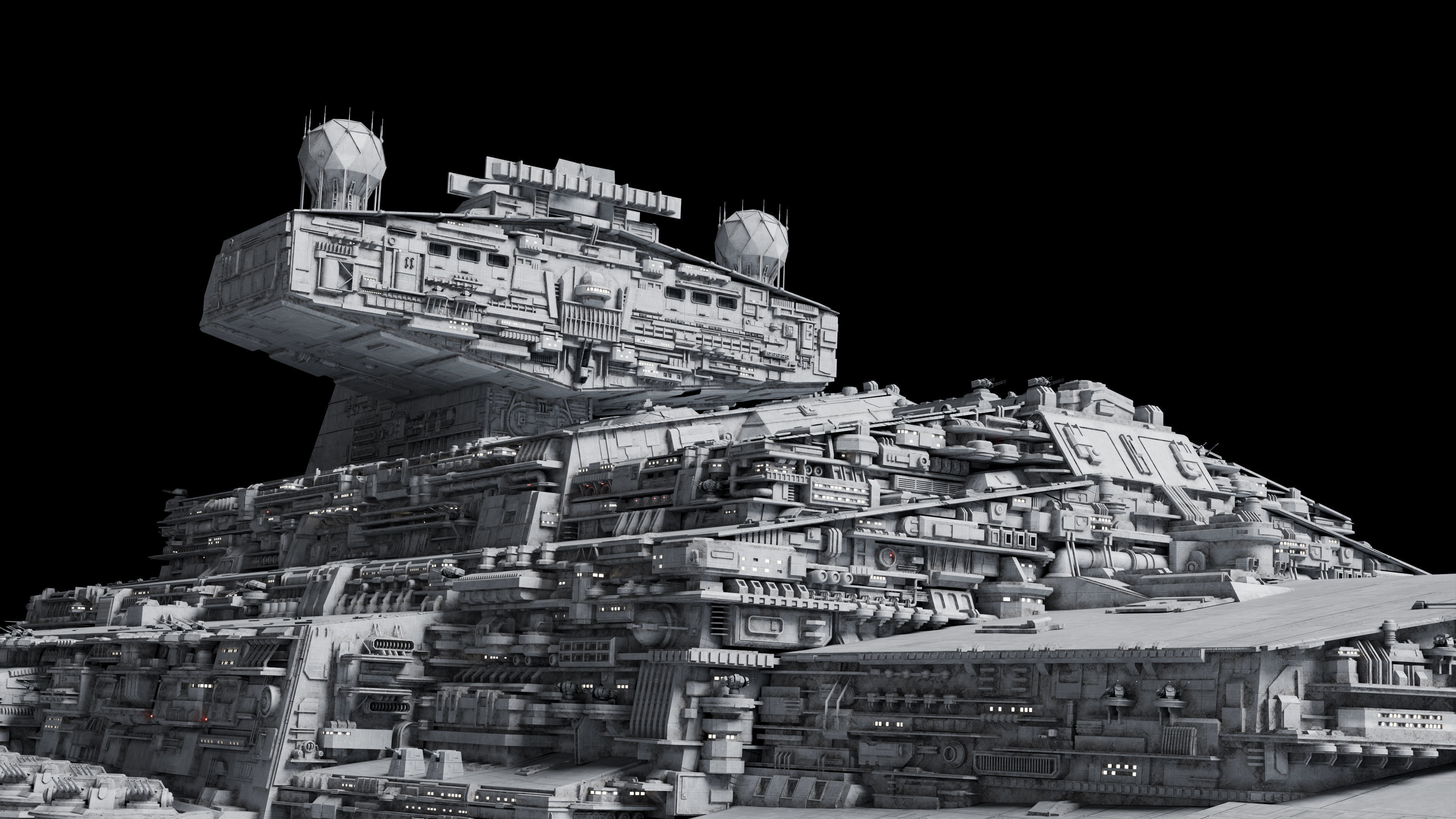 Imperial II-Class Star Destroyer Kitbash Blender UE5 - Star Wars 3D model_2