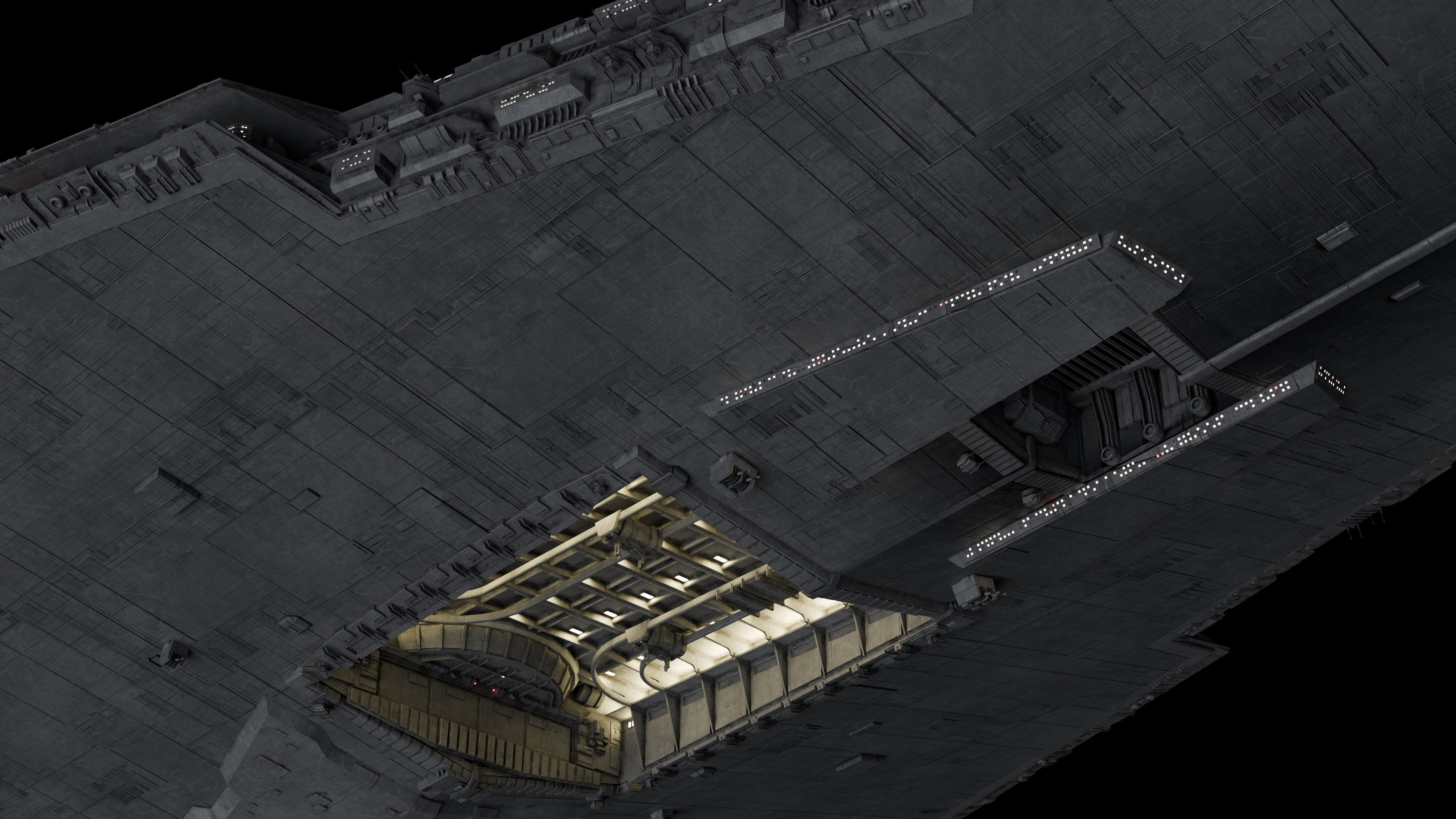 Imperial II-Class Star Destroyer Kitbash Blender UE5 - Star Wars 3D model_14