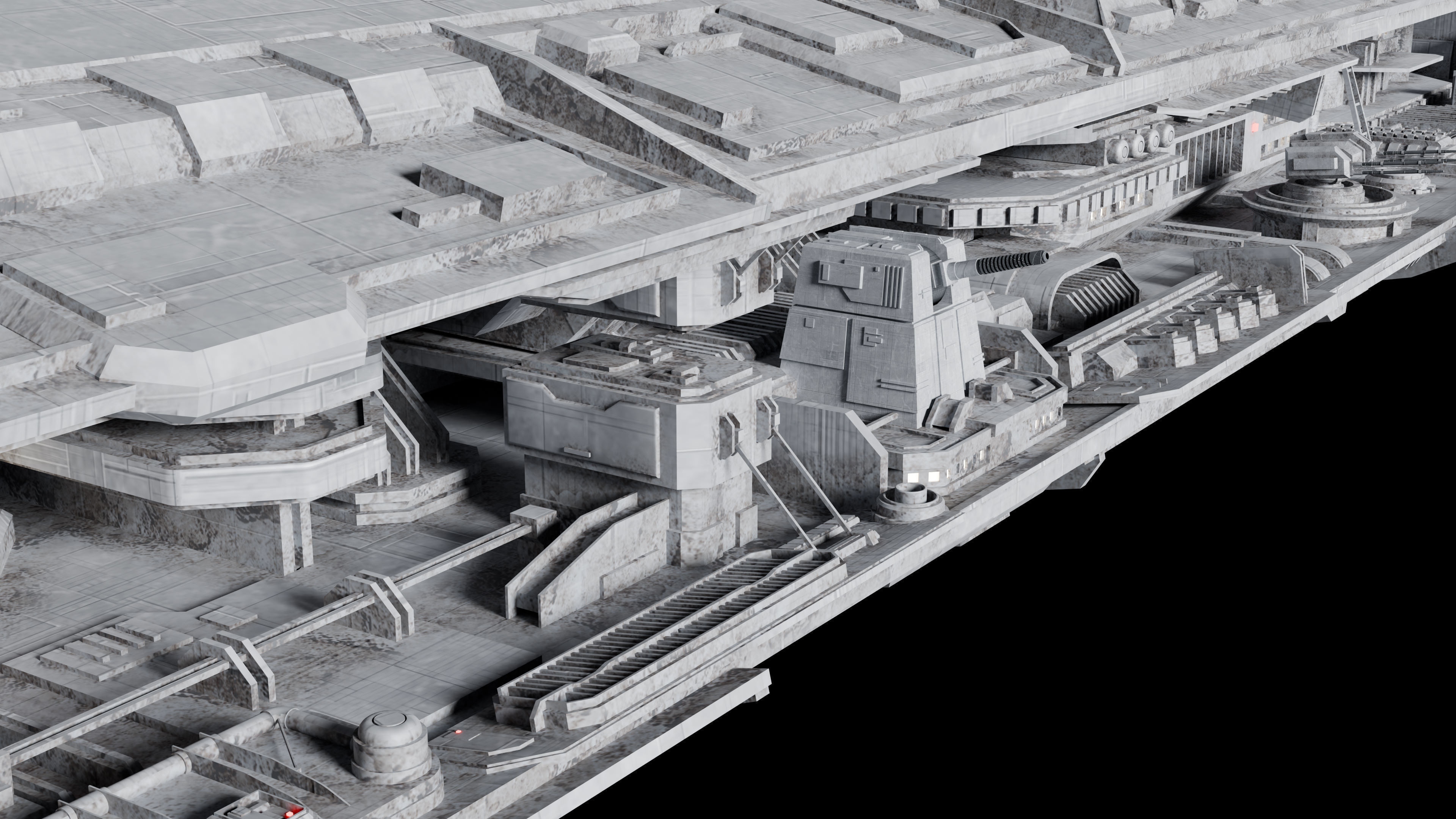 Imperial II-Class Star Destroyer Kitbash Blender UE5 - Star Wars 3D model_19