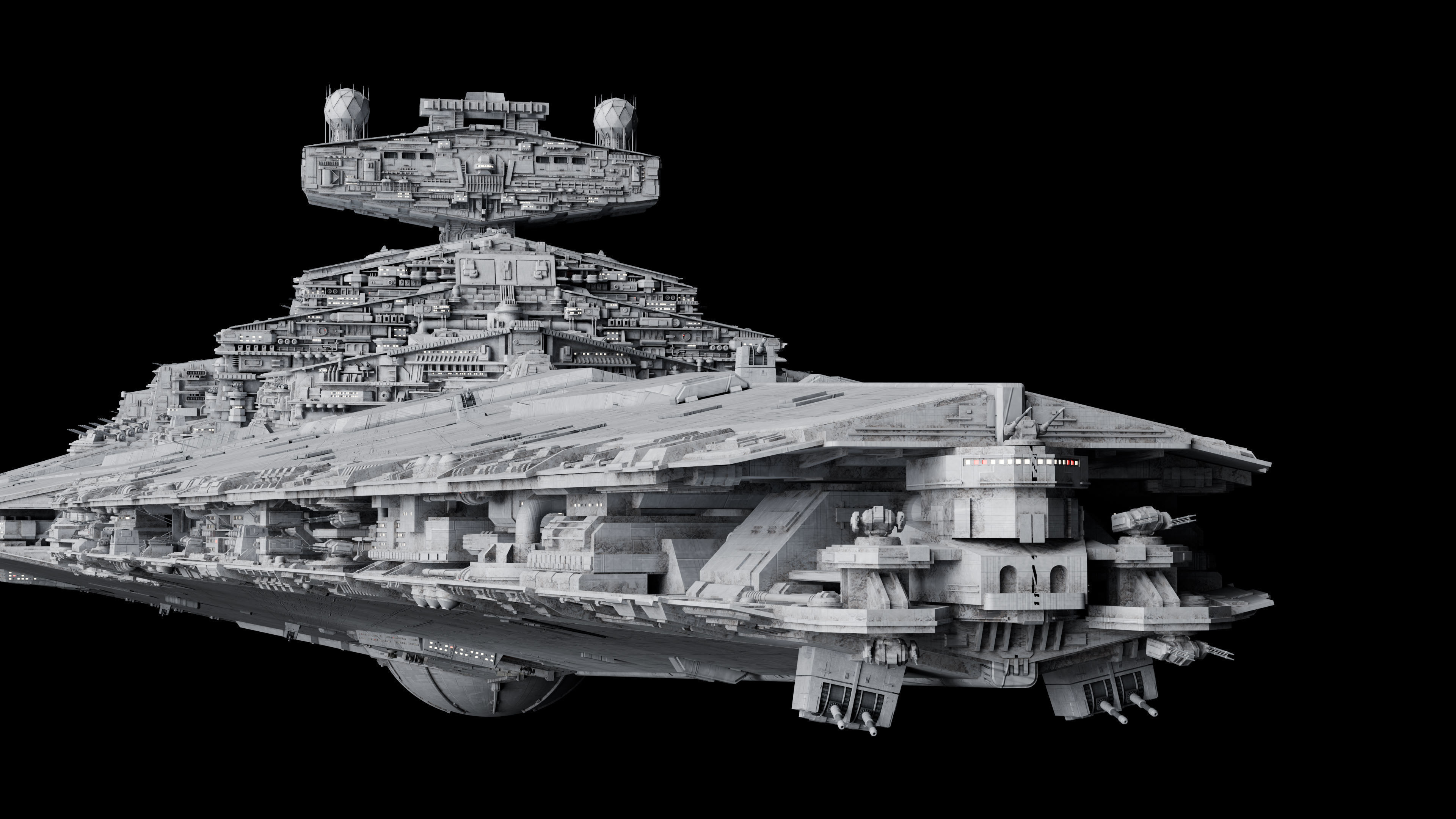 Imperial II-Class Star Destroyer Kitbash Blender UE5 - Star Wars 3D model_20