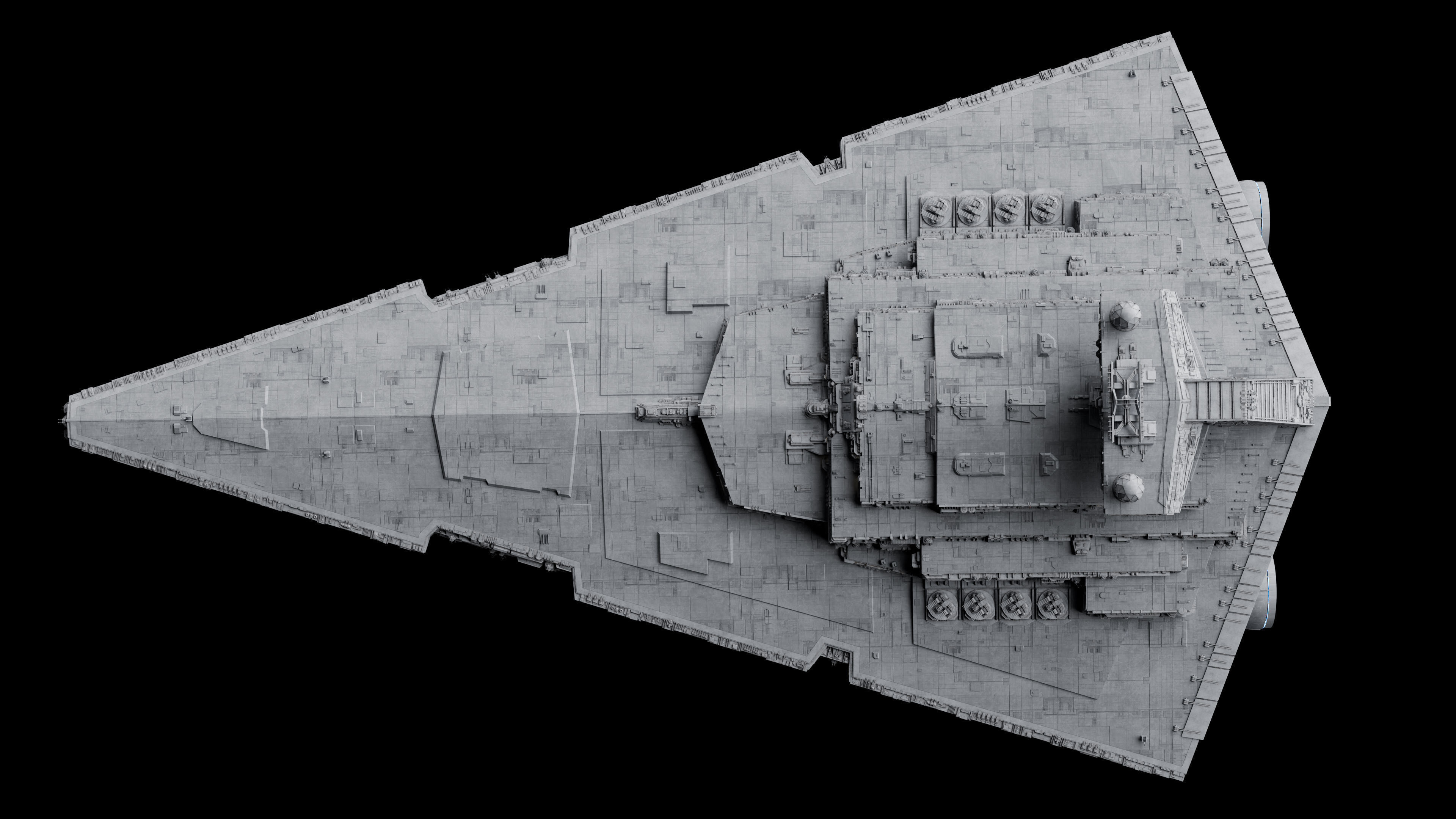 Imperial II-Class Star Destroyer Kitbash Blender UE5 - Star Wars 3D model_26