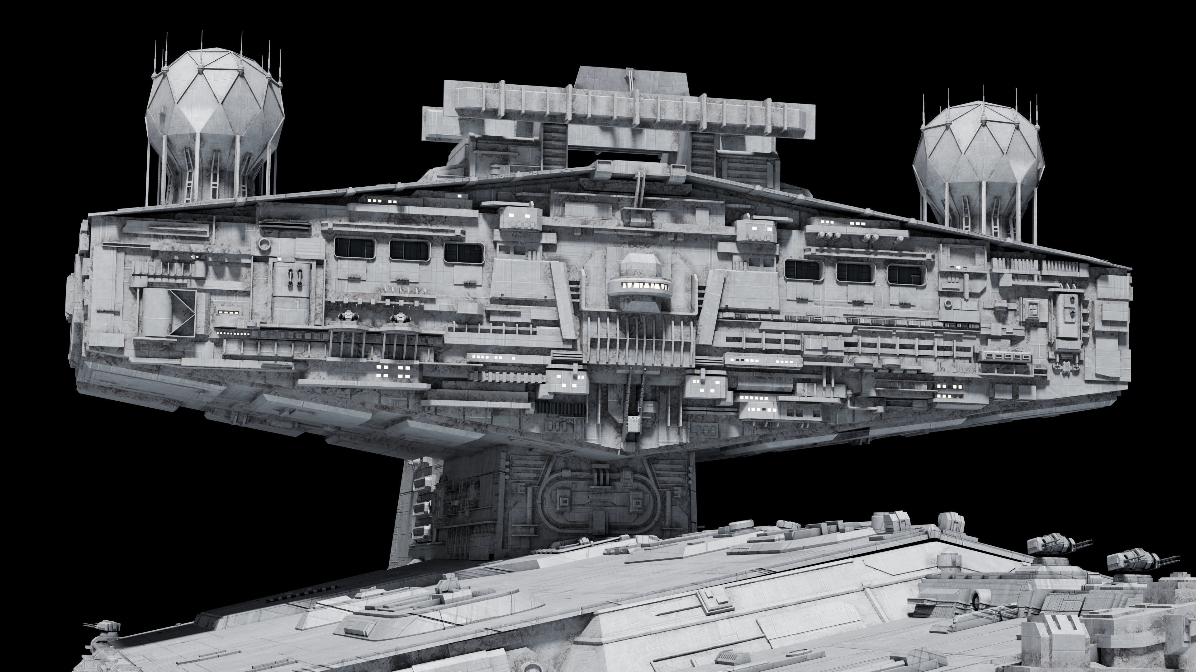 Imperial II-Class Star Destroyer Kitbash Blender UE5 - Star Wars 3D model_4