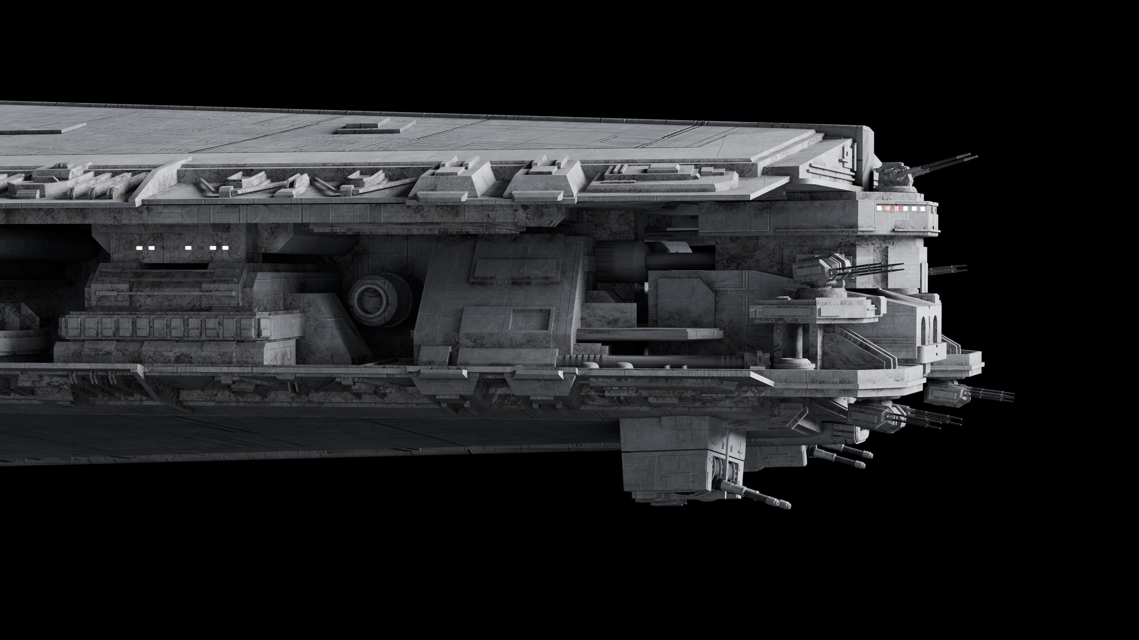 Imperial II-Class Star Destroyer Kitbash Blender UE5 - Star Wars 3D model_21