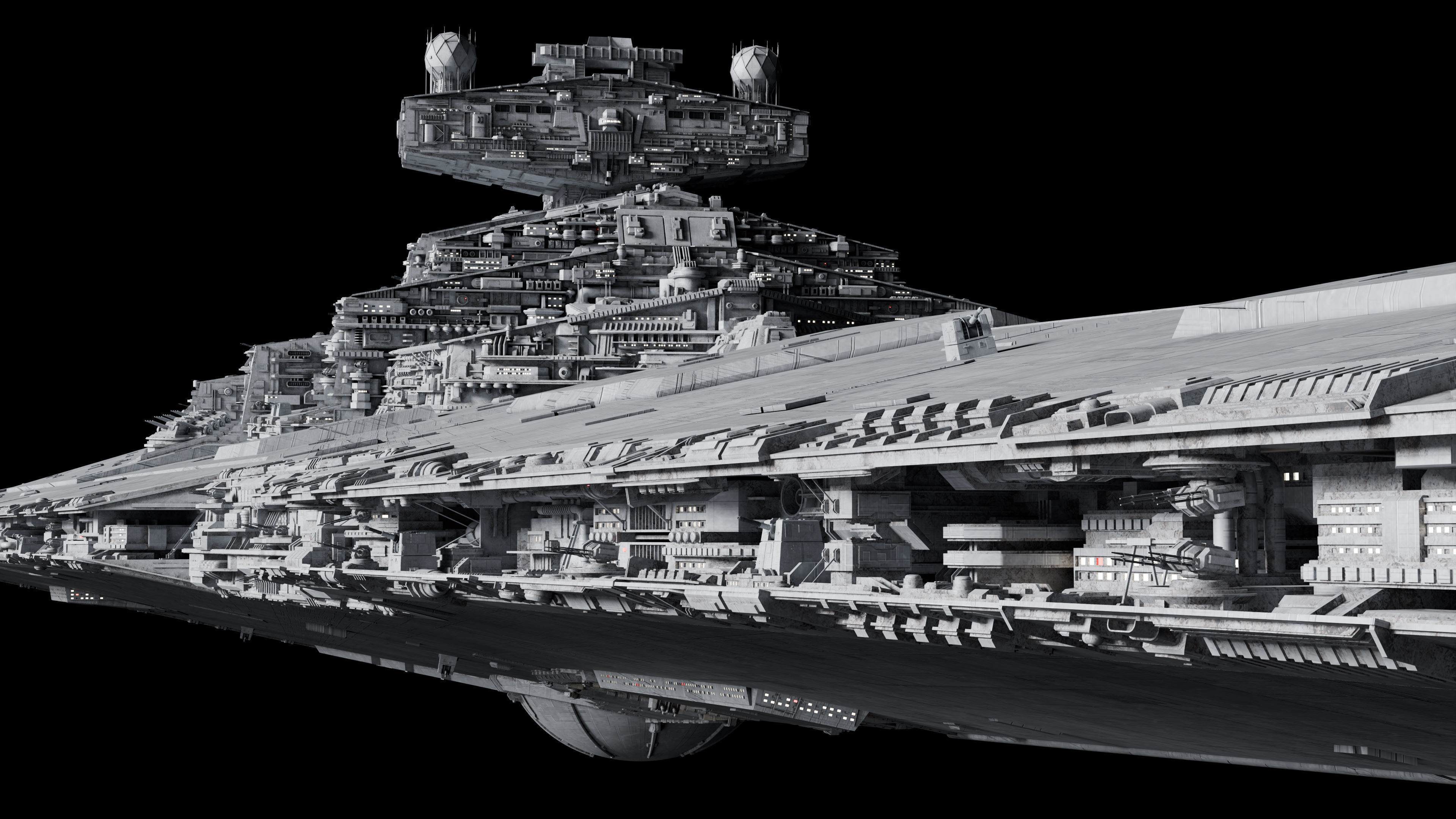Imperial II-Class Star Destroyer Kitbash Blender UE5 - Star Wars 3D model_7