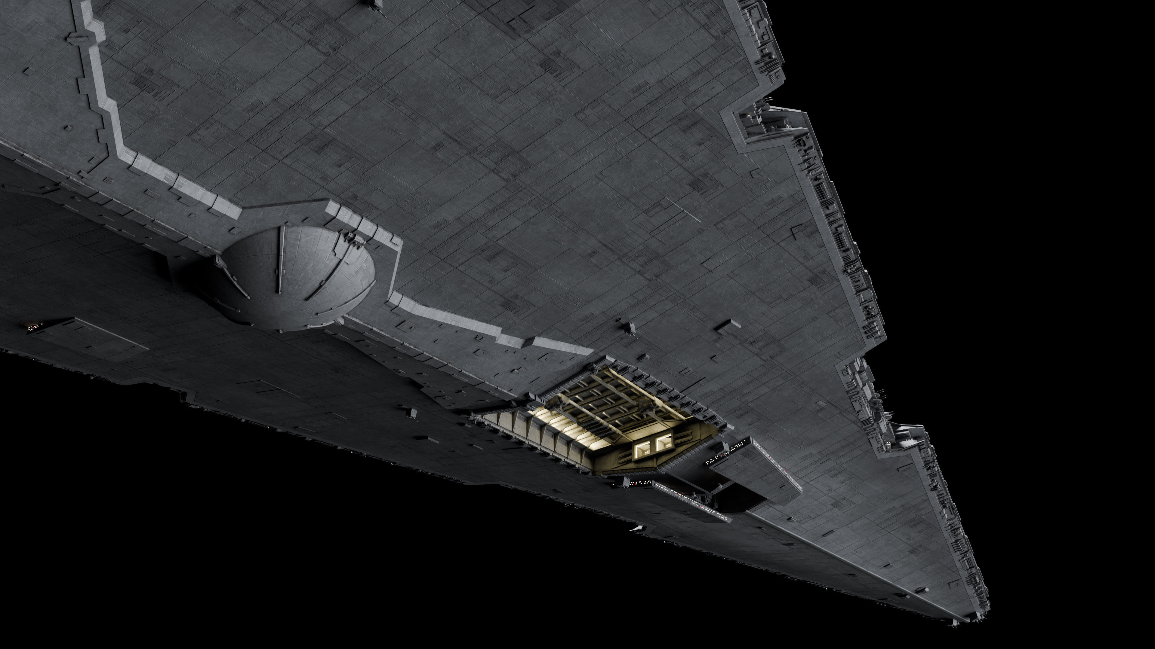 Imperial II-Class Star Destroyer Kitbash Blender UE5 - Star Wars 3D model_17