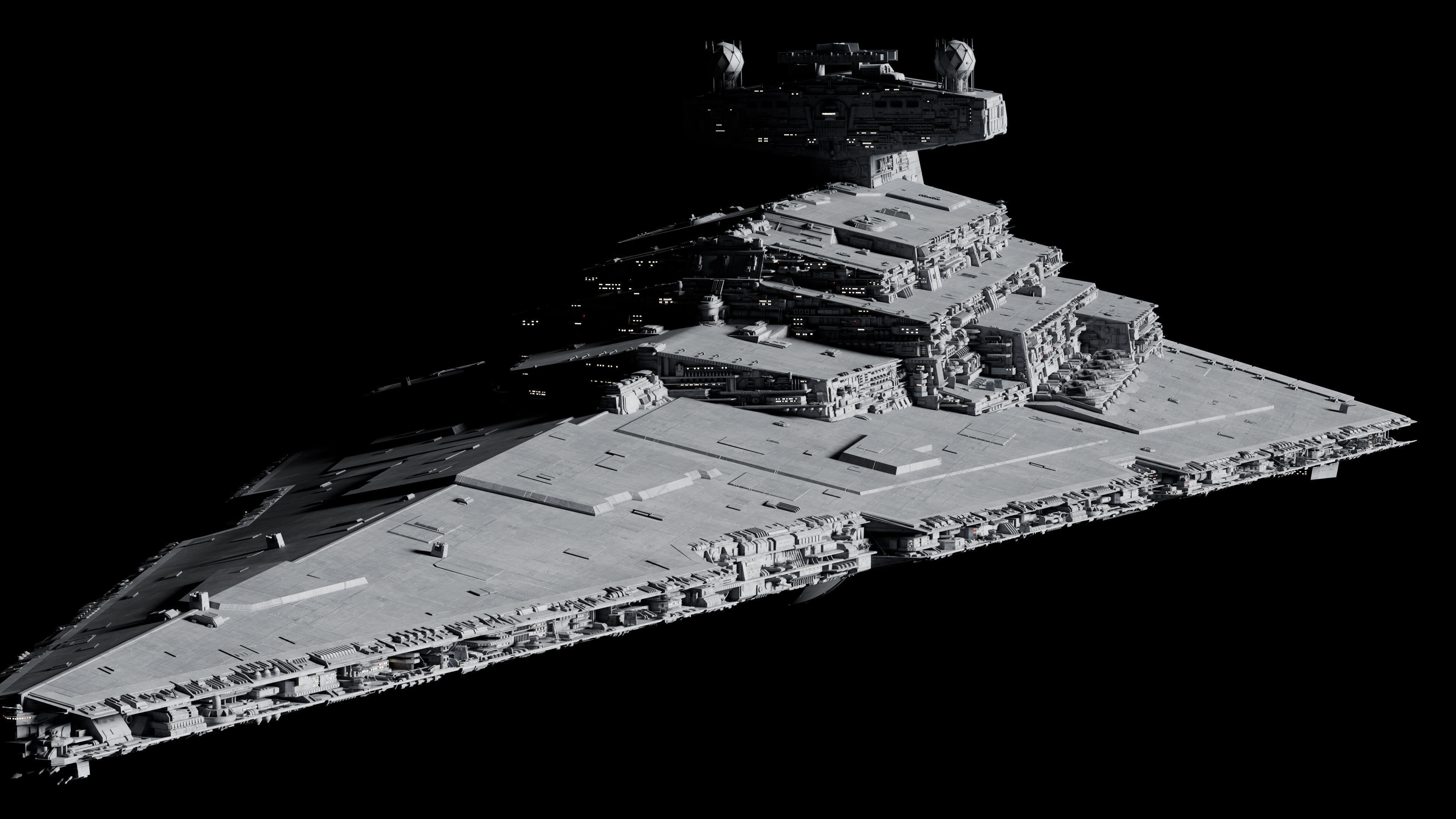 Imperial II-Class Star Destroyer Kitbash Blender UE5 - Star Wars 3D model_30