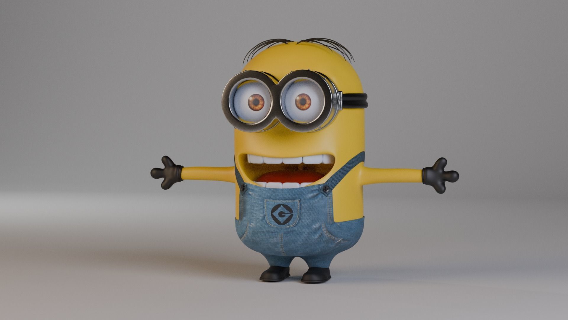 Minion 3D model Low-poly 3D model_3