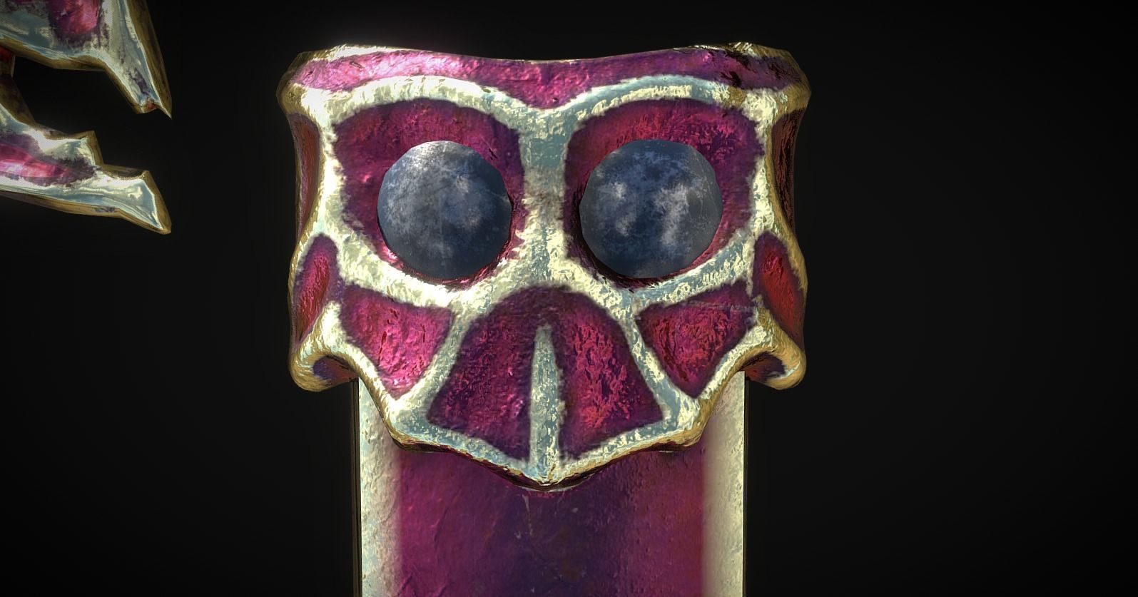 Crimson Dragon Sword - Game Ready Low-poly 3D model_4