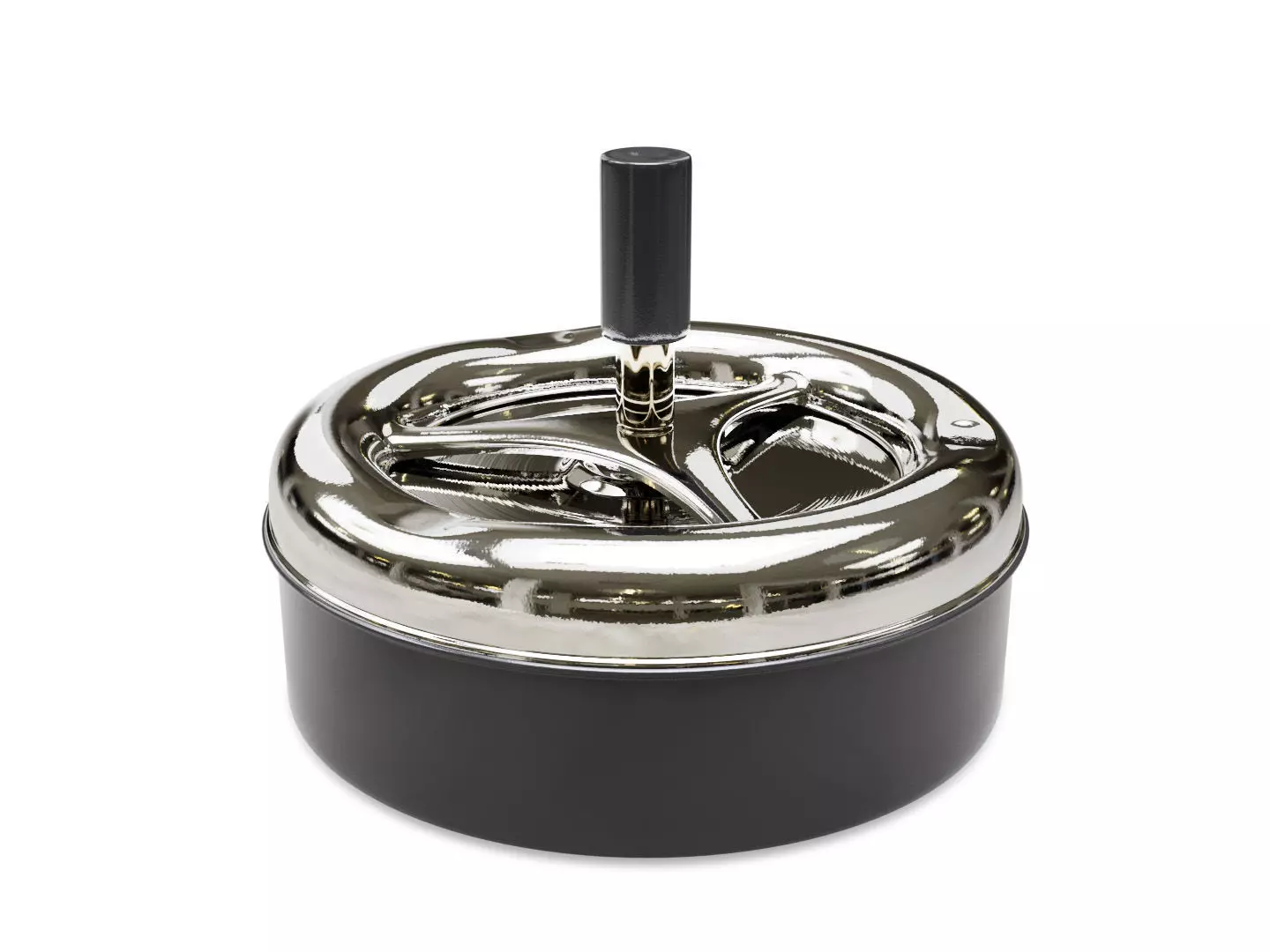 Push-button Ashtray Free 3D model