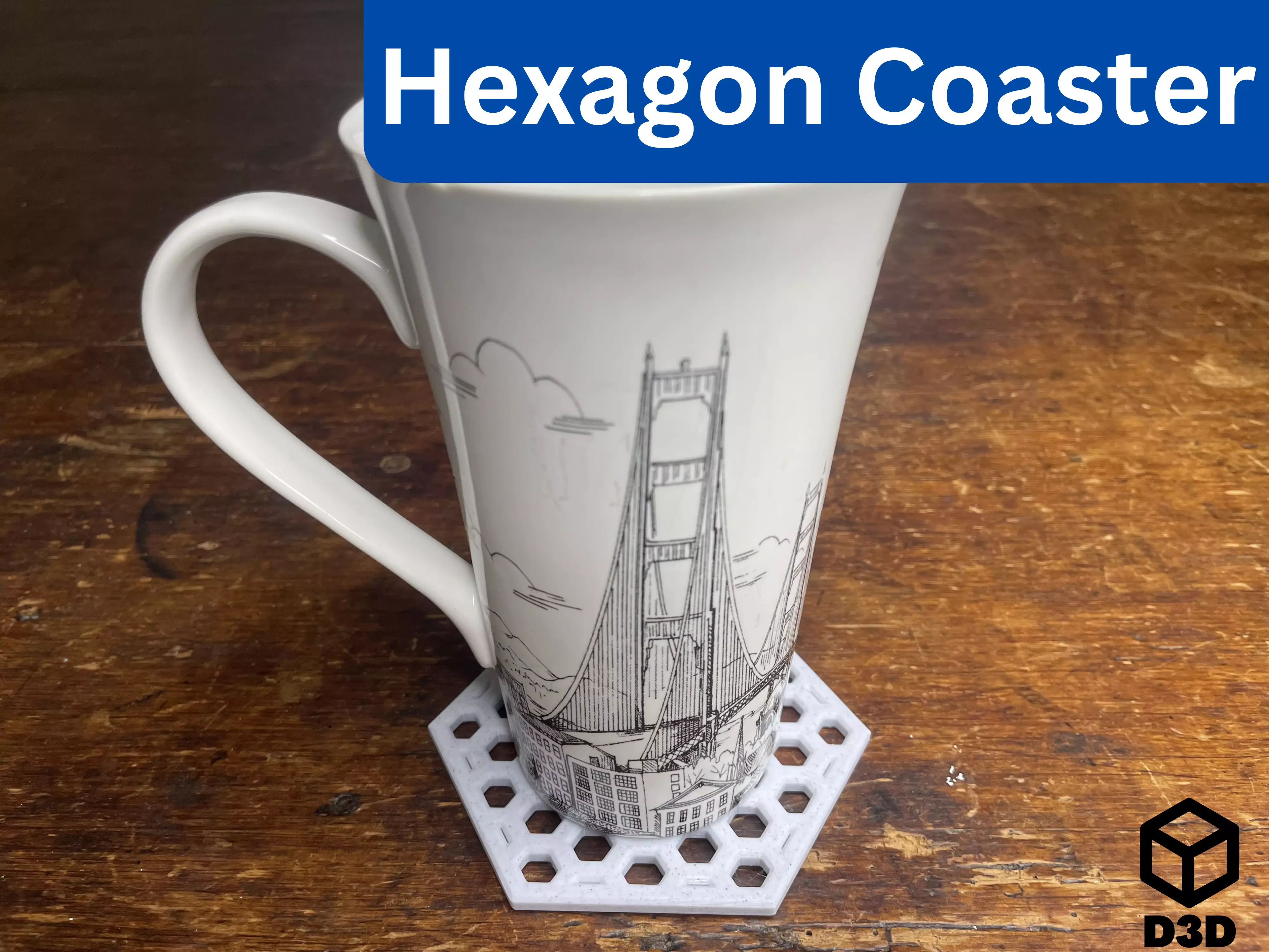 Hexagon Coaster Free 3D print model