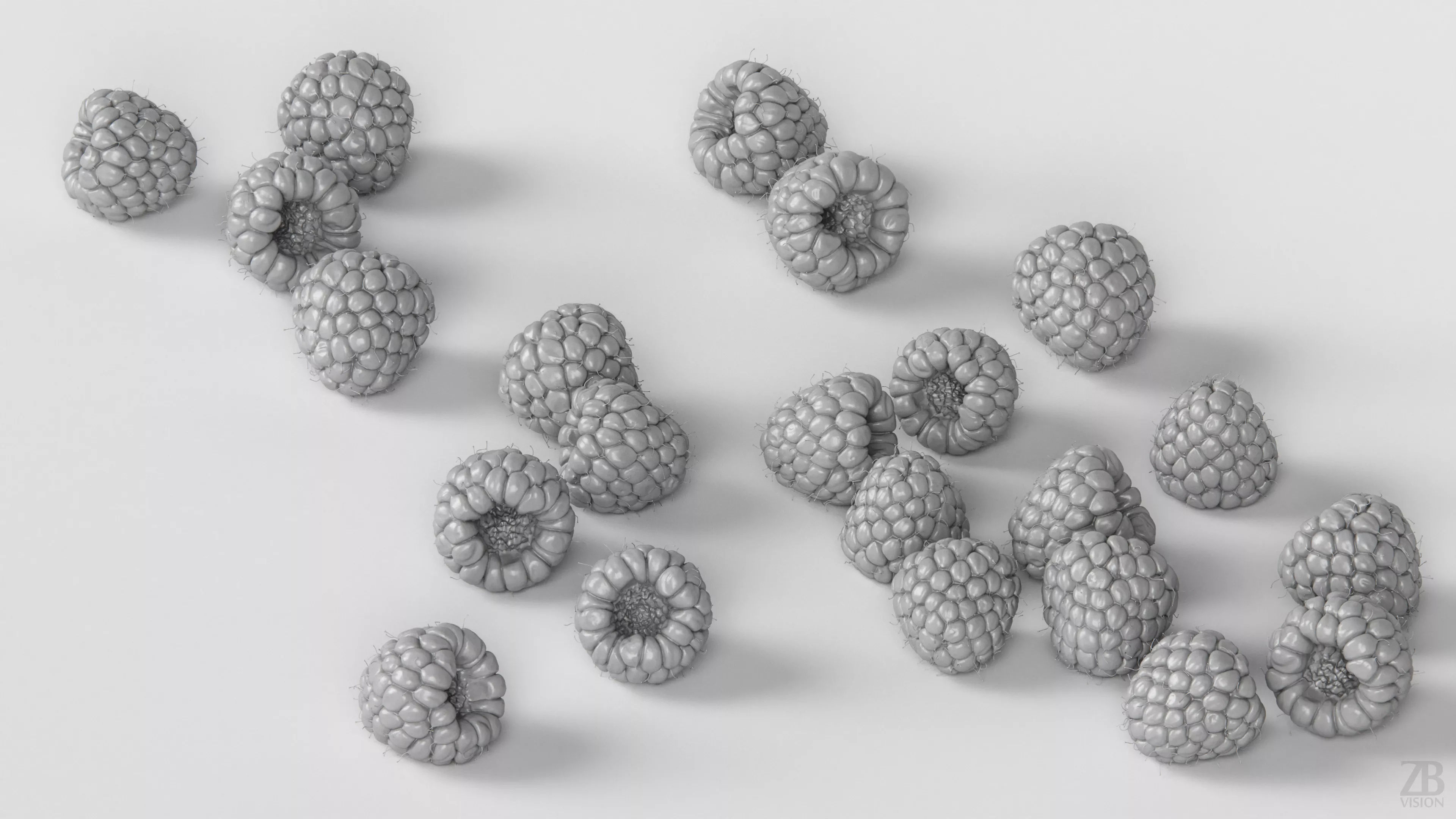 Raspberry 3D model_3