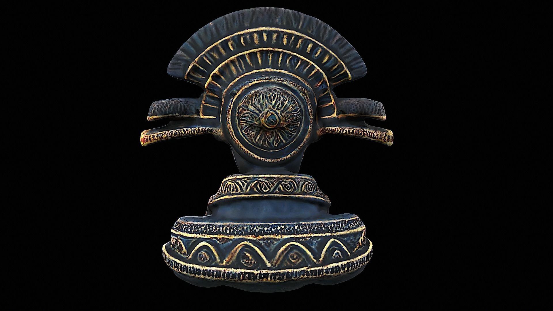 aztec sculpture 3D model_4