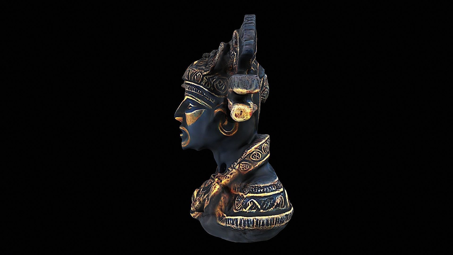aztec sculpture 3D model_6