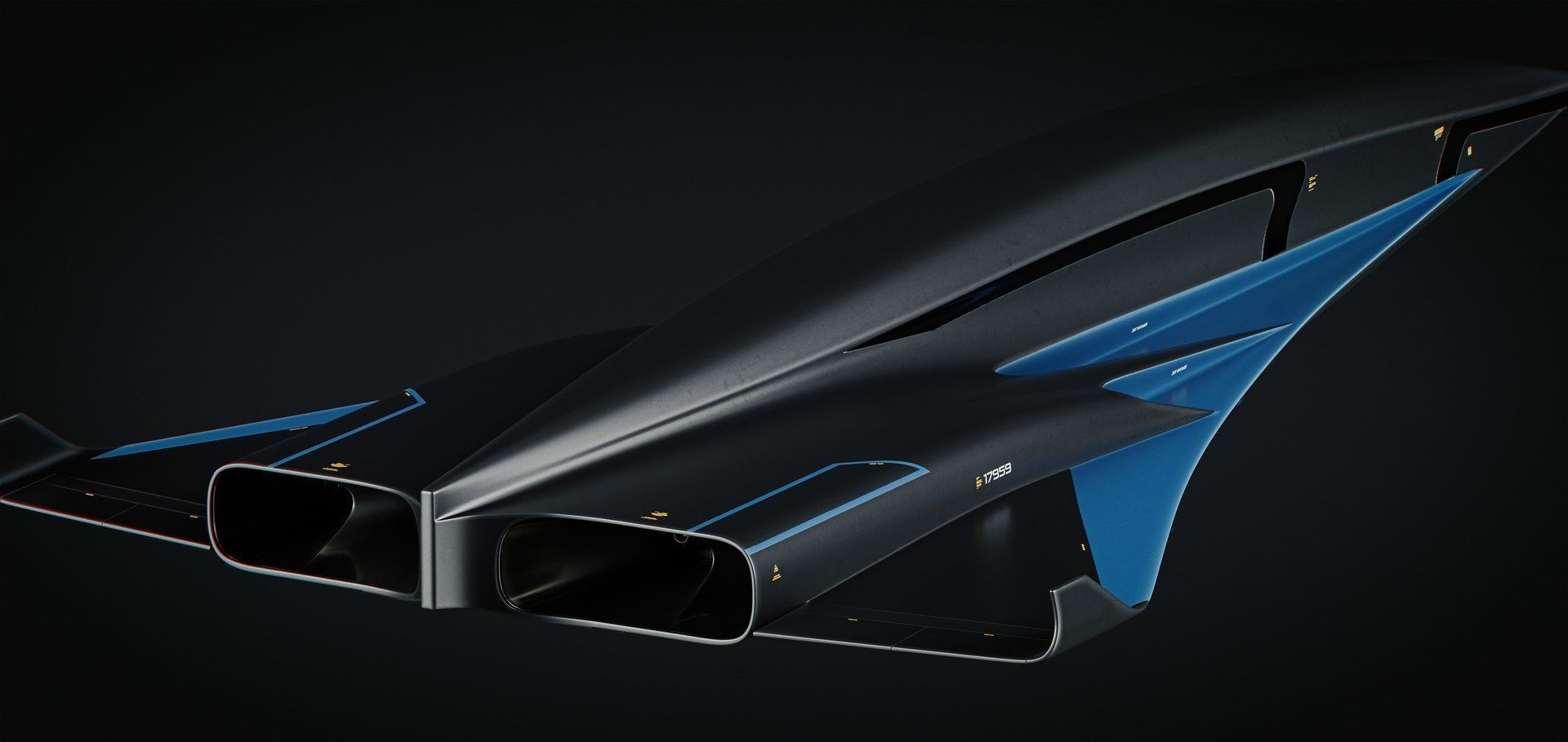 Raven - B Model - Hypersonic Business Jet 8K 3D model_32