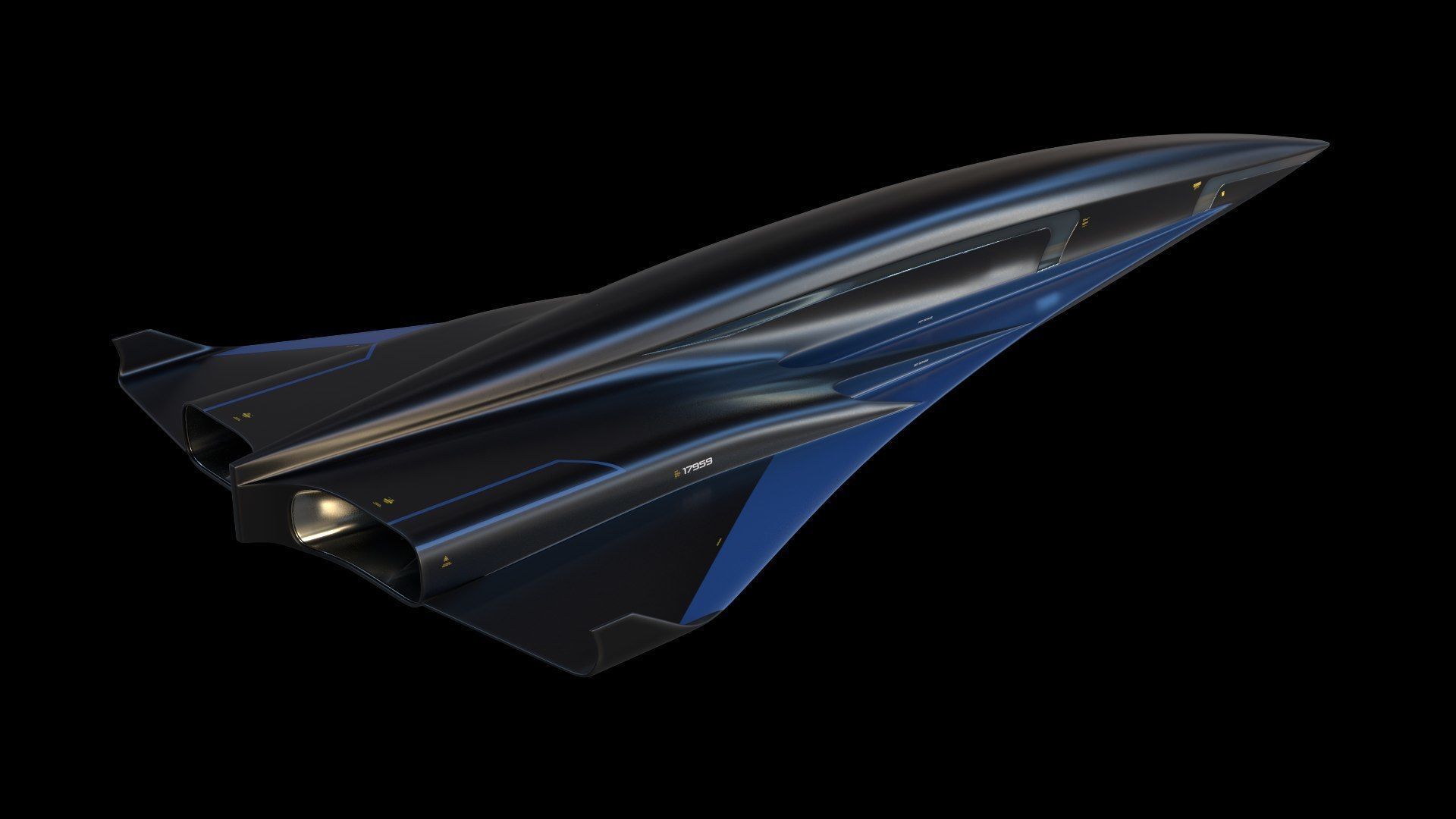 Raven - B Model - Hypersonic Business Jet 8K 3D model_7