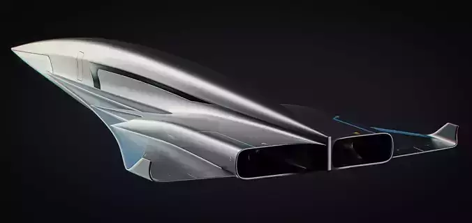 Raven - B Model - Hypersonic Business Jet 8K 3D model