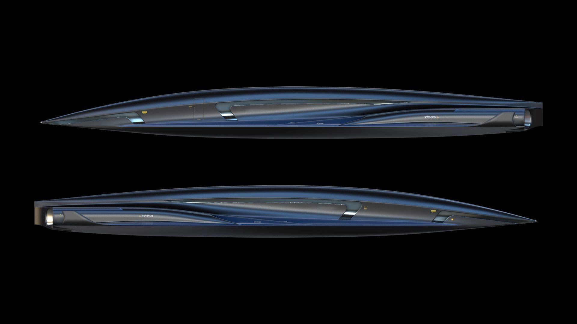 Raven - B Model - Hypersonic Business Jet 8K 3D model_3