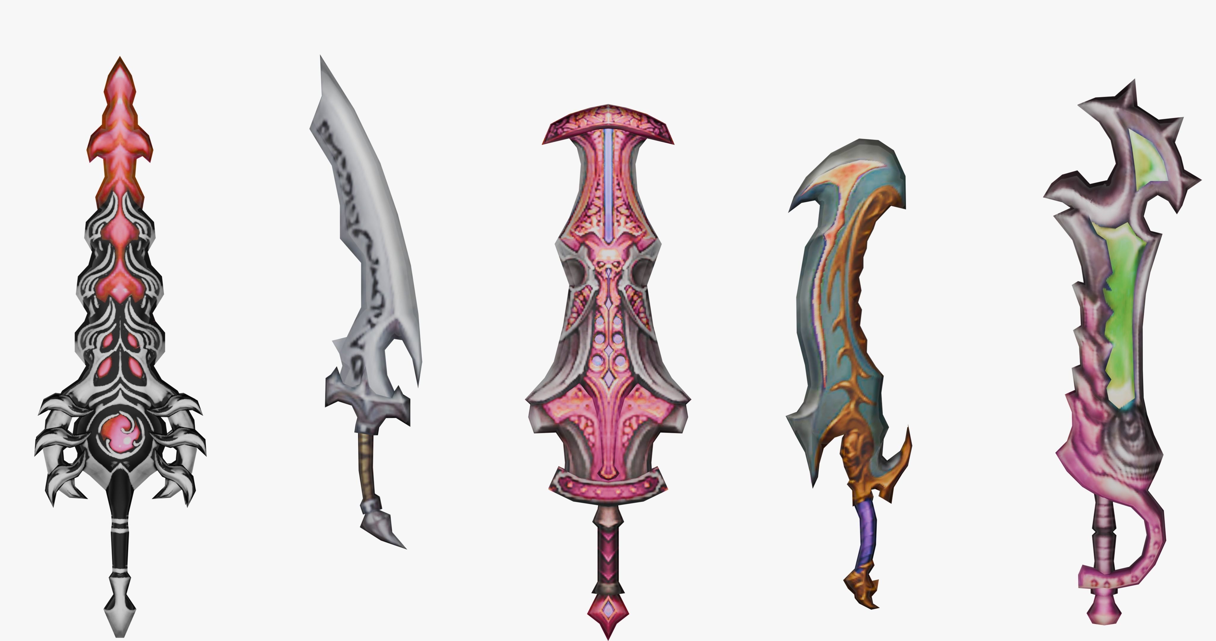 20 STYLIZED SWORD MODELS PACK 4 - LOW POLY Low-poly 3D model_4