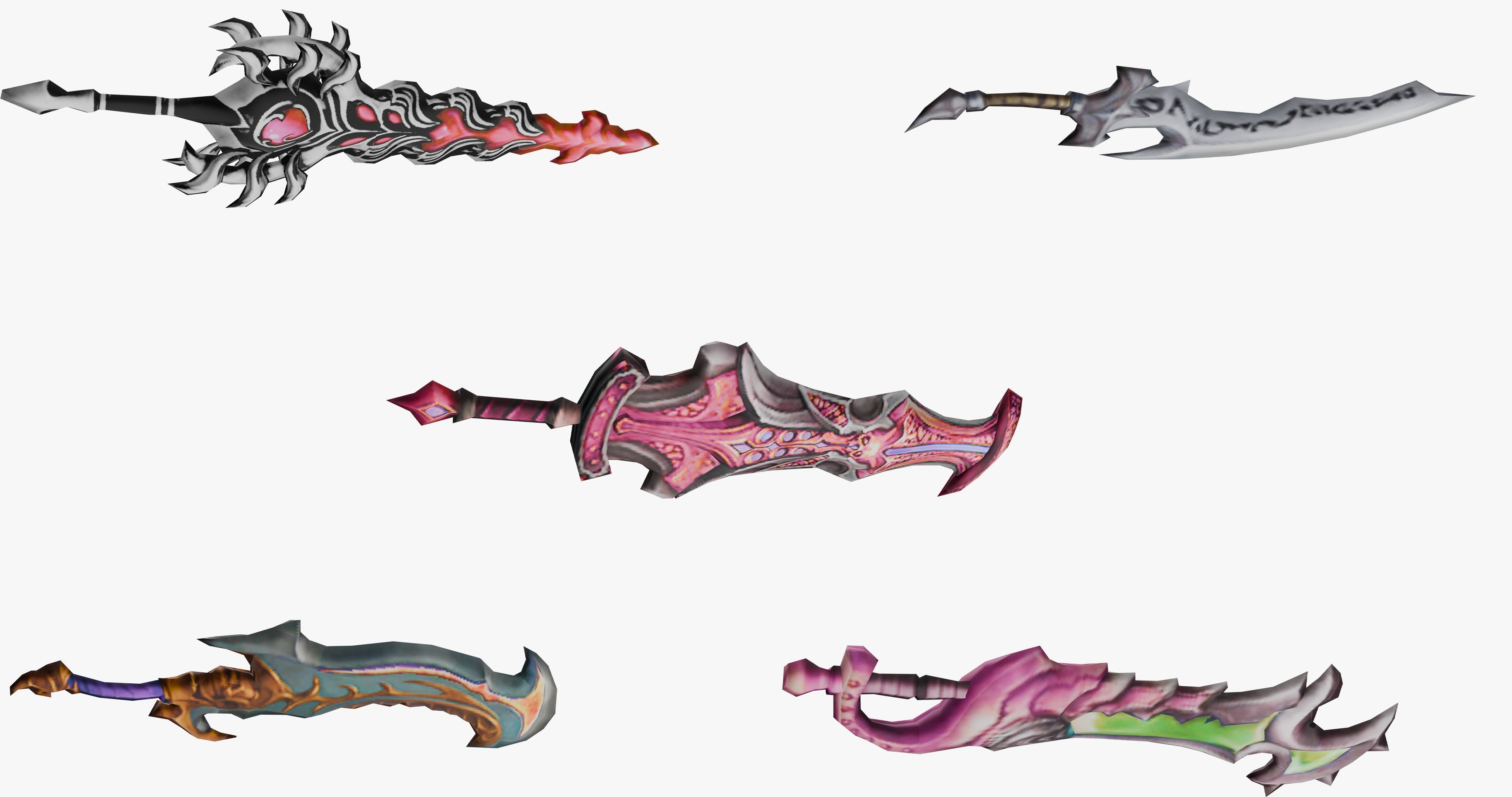 20 STYLIZED SWORD MODELS PACK 4 - LOW POLY Low-poly 3D model_11