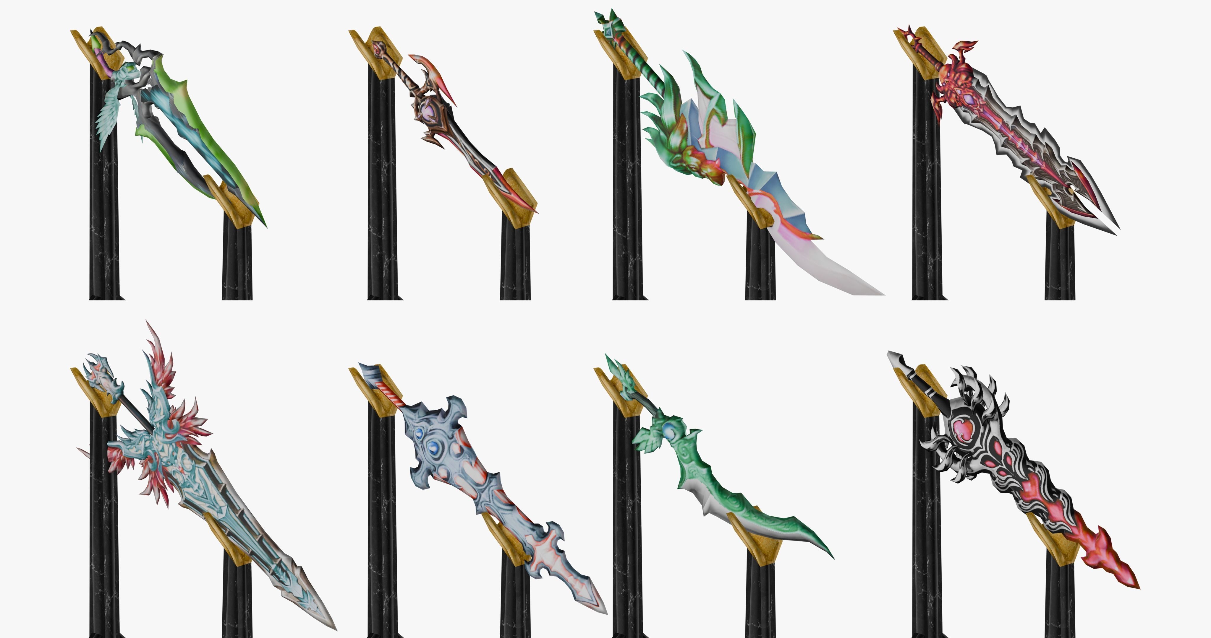 20 STYLIZED SWORD MODELS PACK 4 - LOW POLY Low-poly 3D model_6