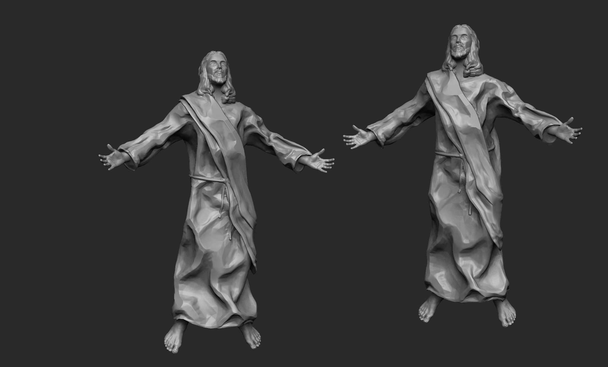 Jesus Ascension 3D print model_1