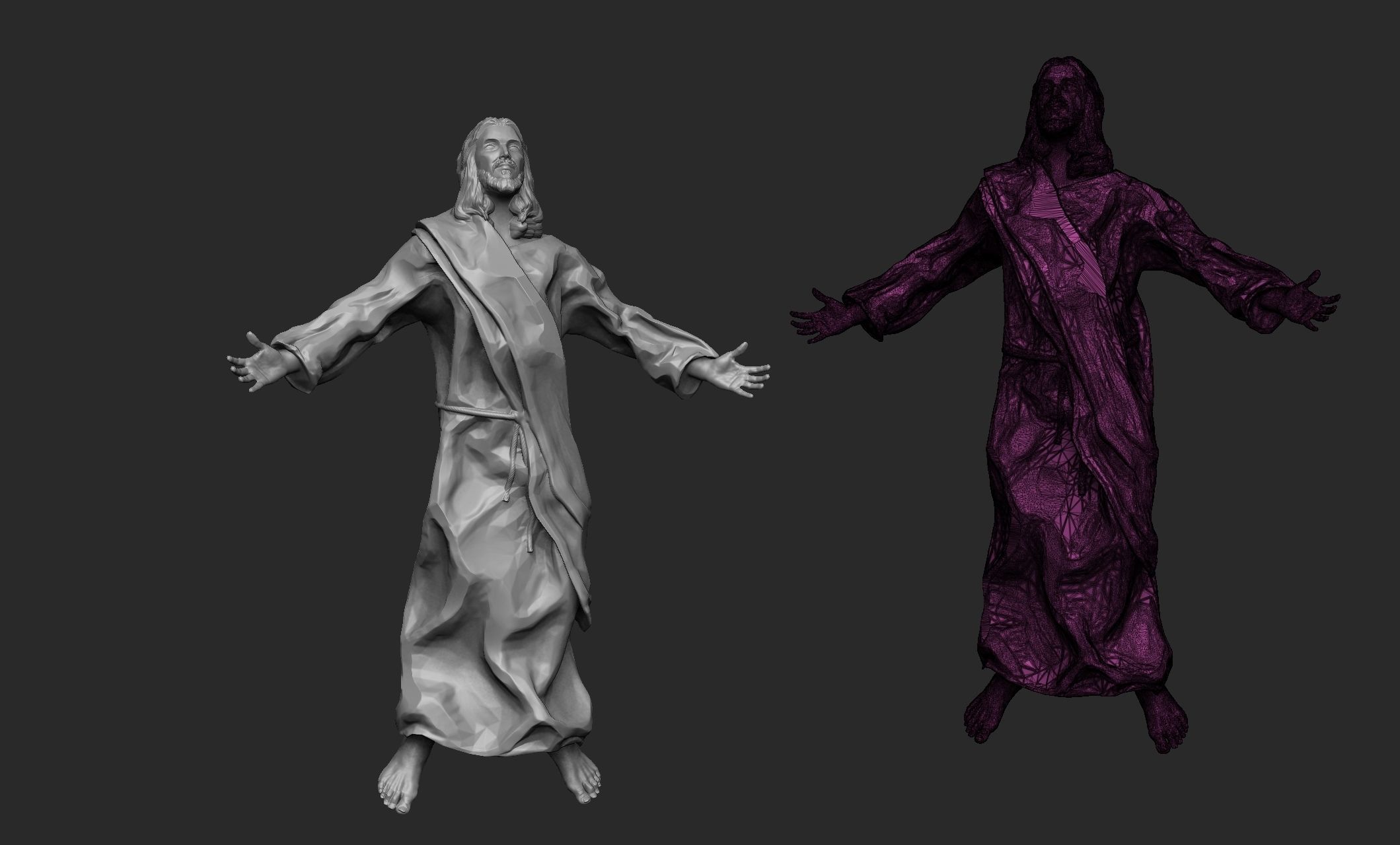 Jesus Ascension 3D print model_2
