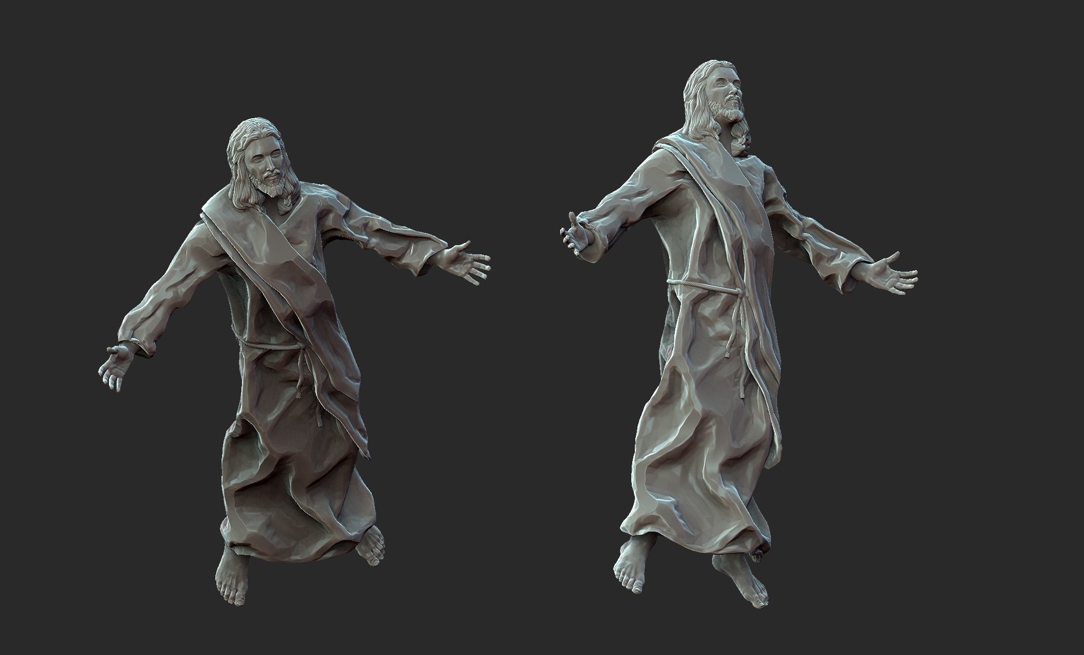 Jesus Ascension 3D print model_4