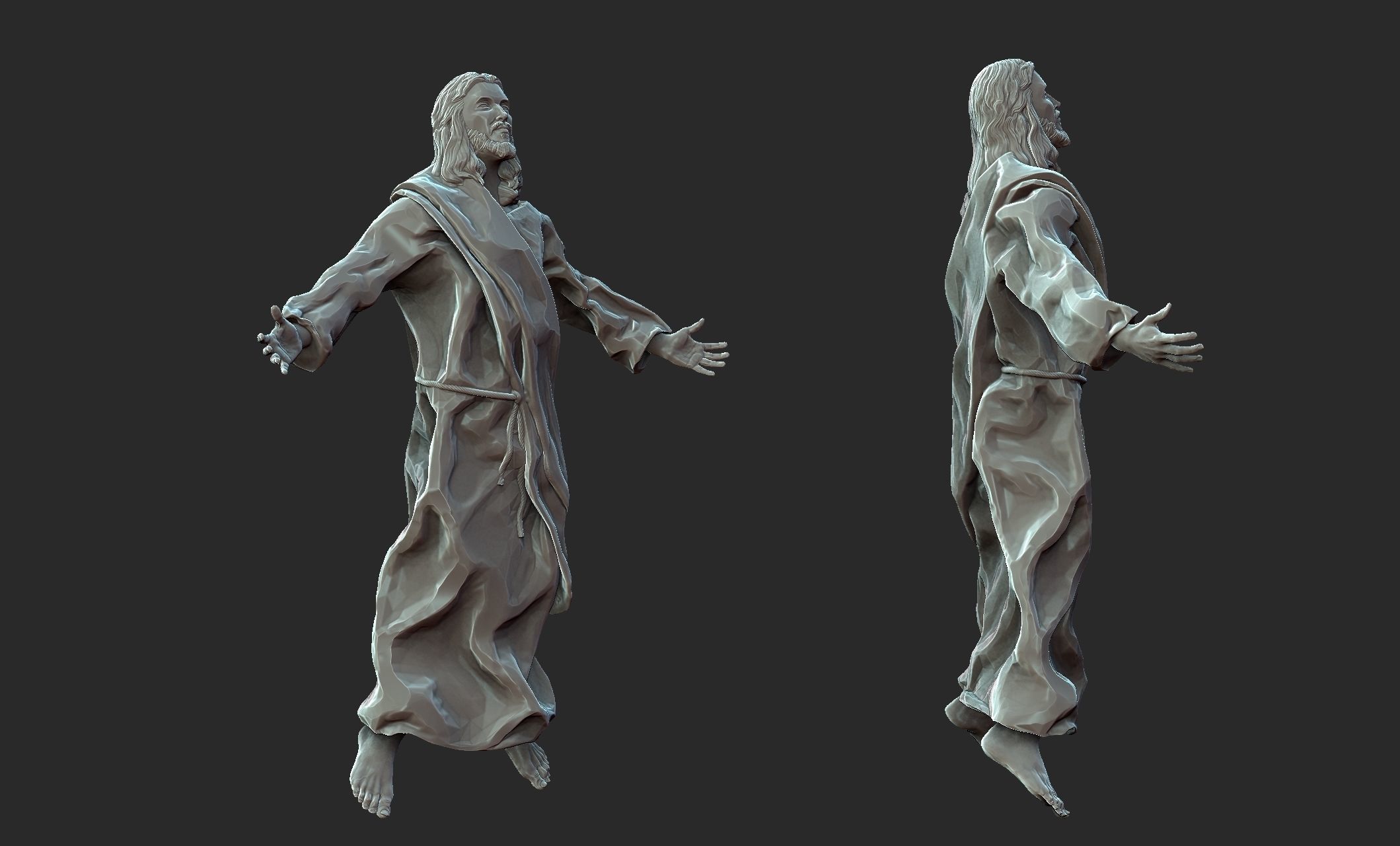 Jesus Ascension 3D print model_3