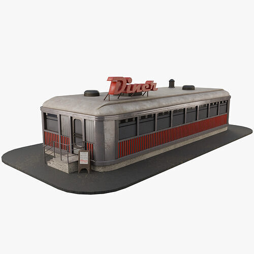 Diner Low-poly 3D model