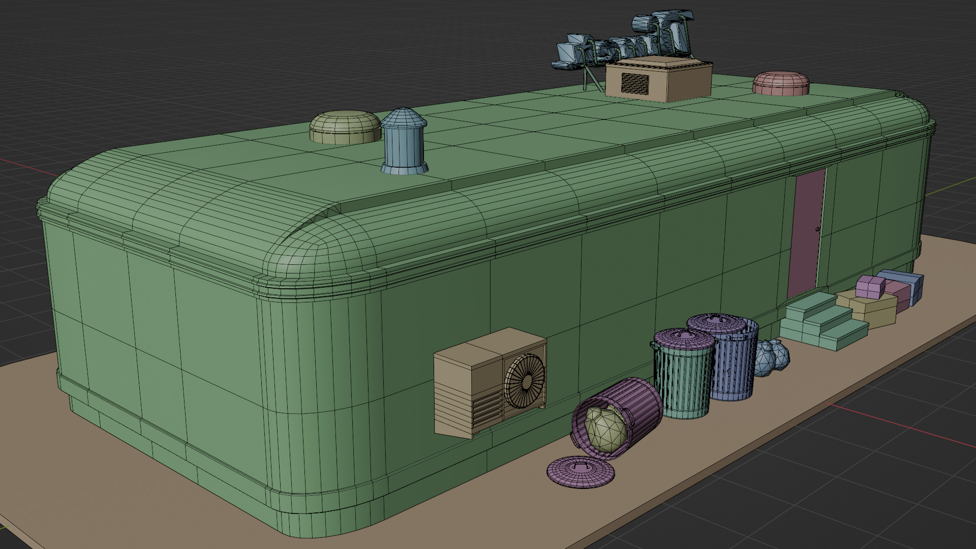 Diner Low-poly 3D model_13