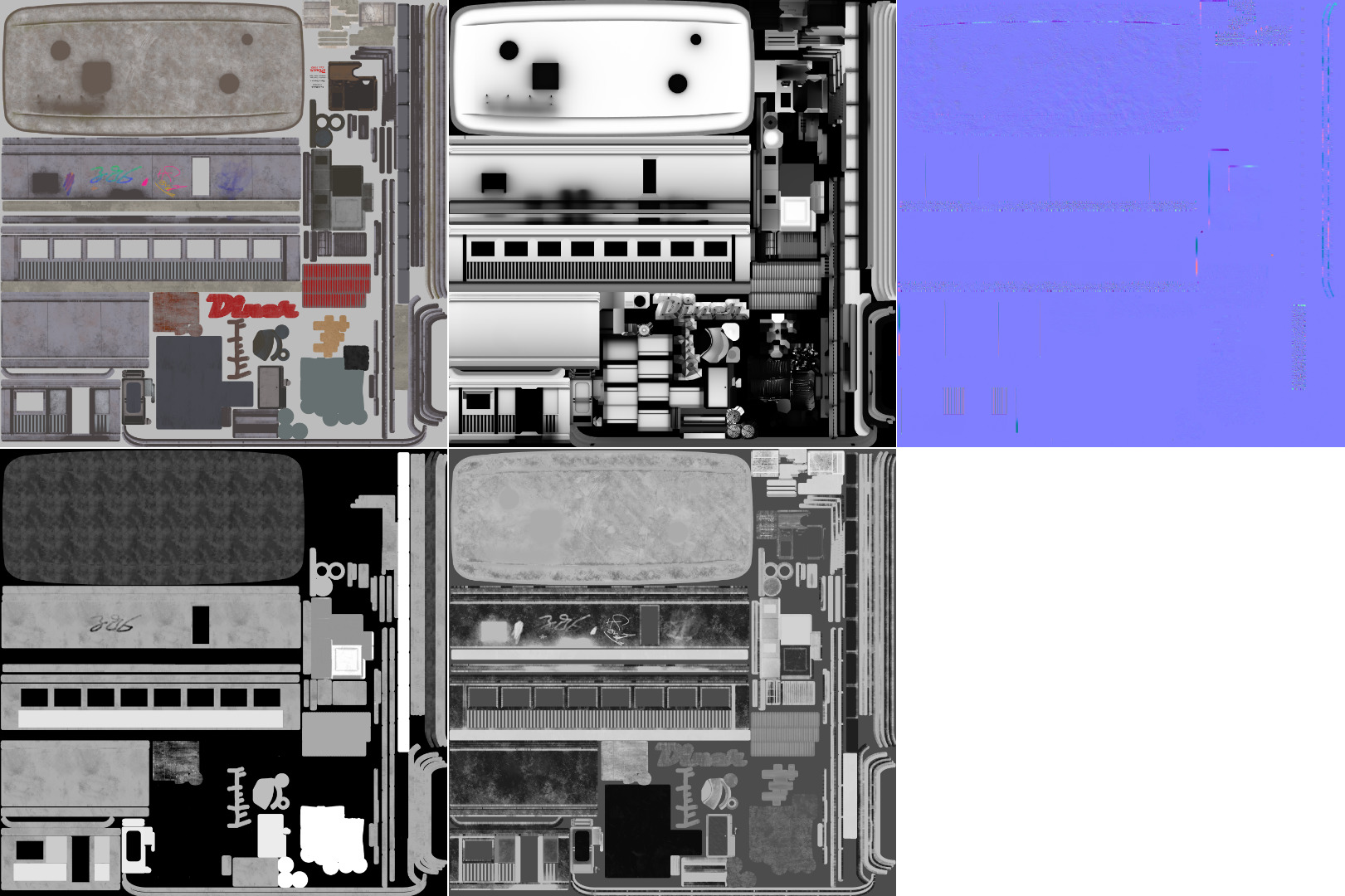 Diner Low-poly 3D model_14