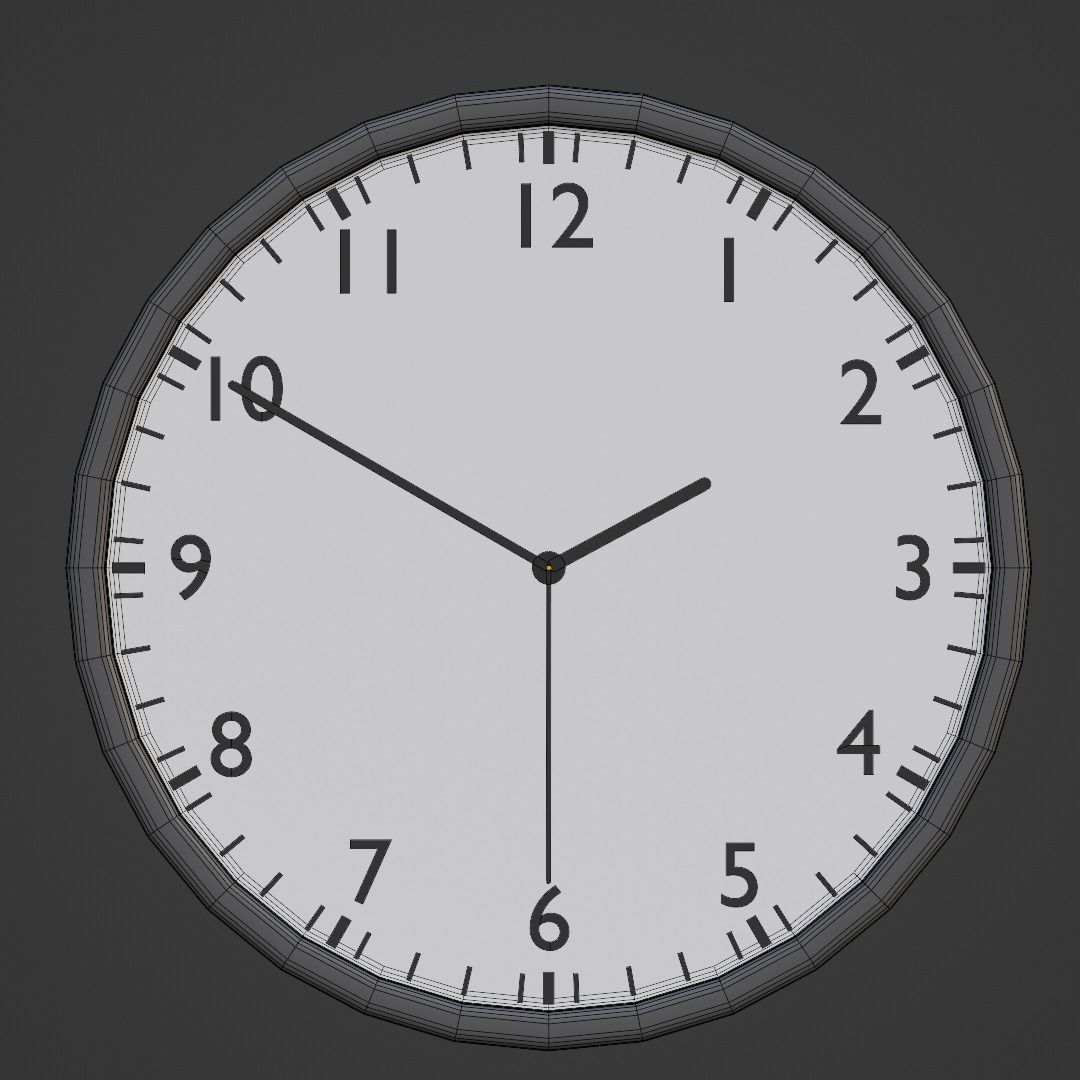 Wall Clock 3D model_4
