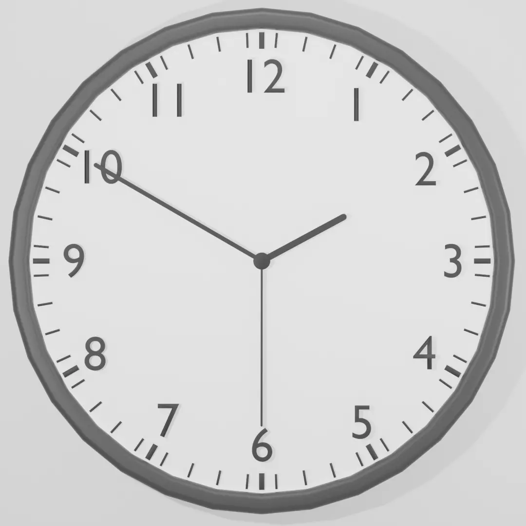 Wall Clock 3D model_0