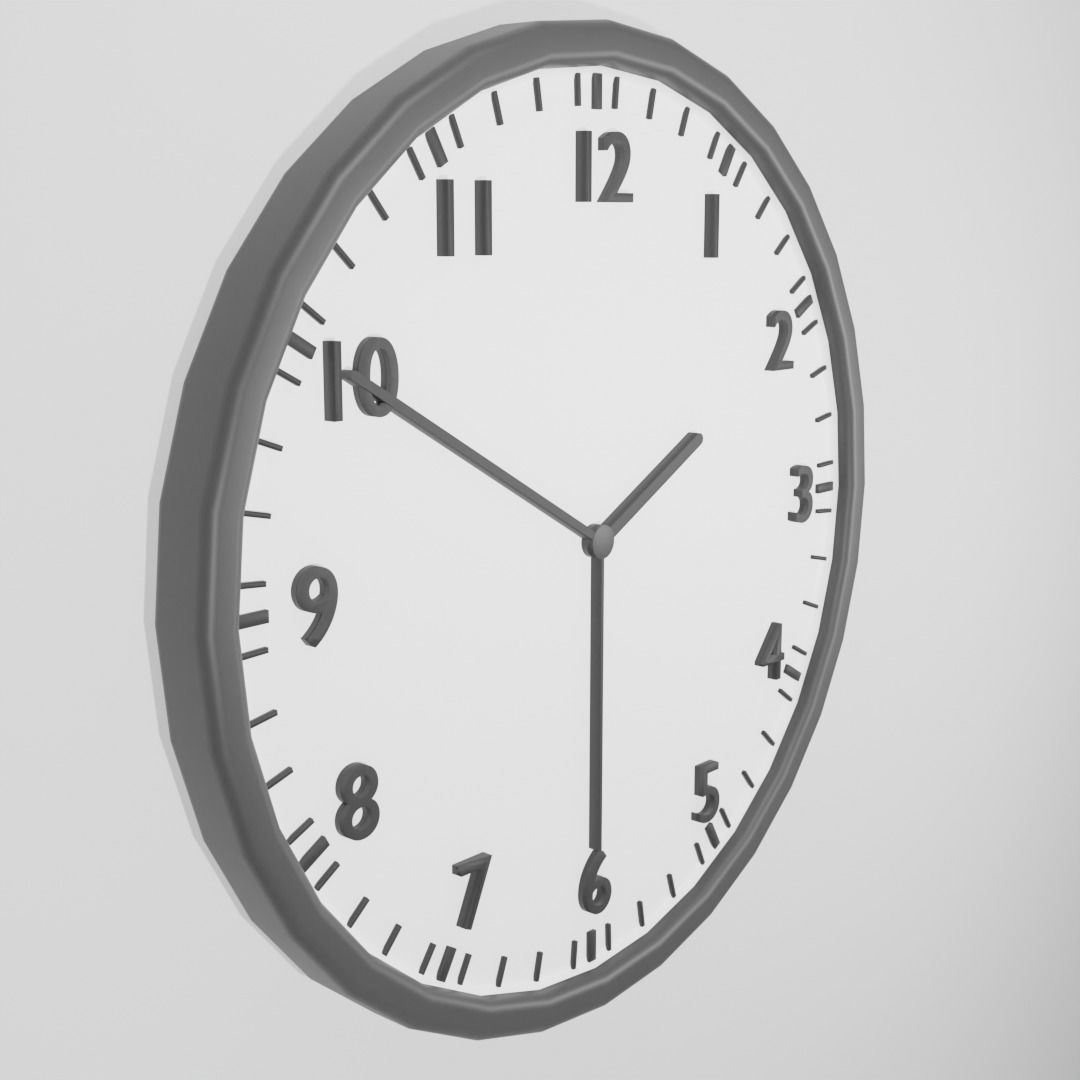 Wall Clock 3D model_2
