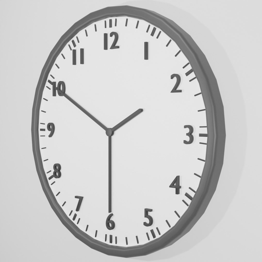 Wall Clock 3D model_1