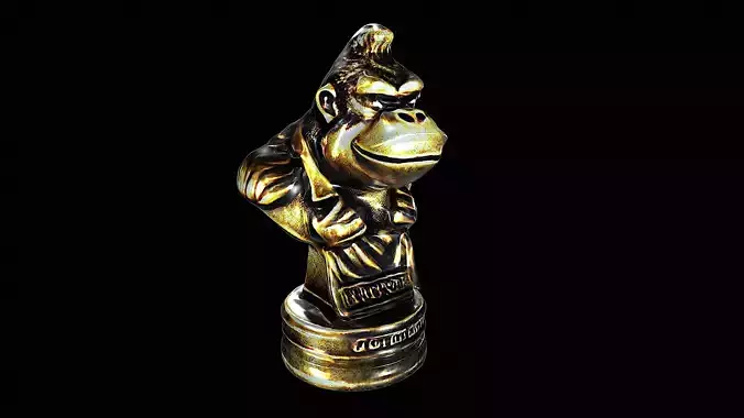 donkey kong bronze statue