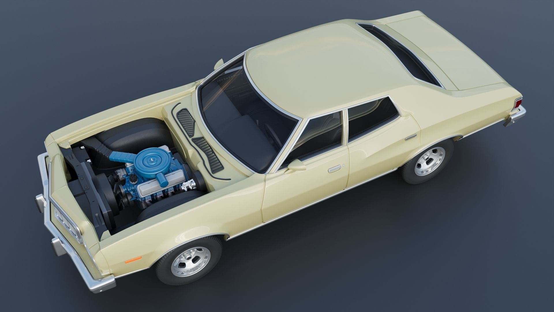 Gran Torino 4-Door Sedan 1974 3D print model_13