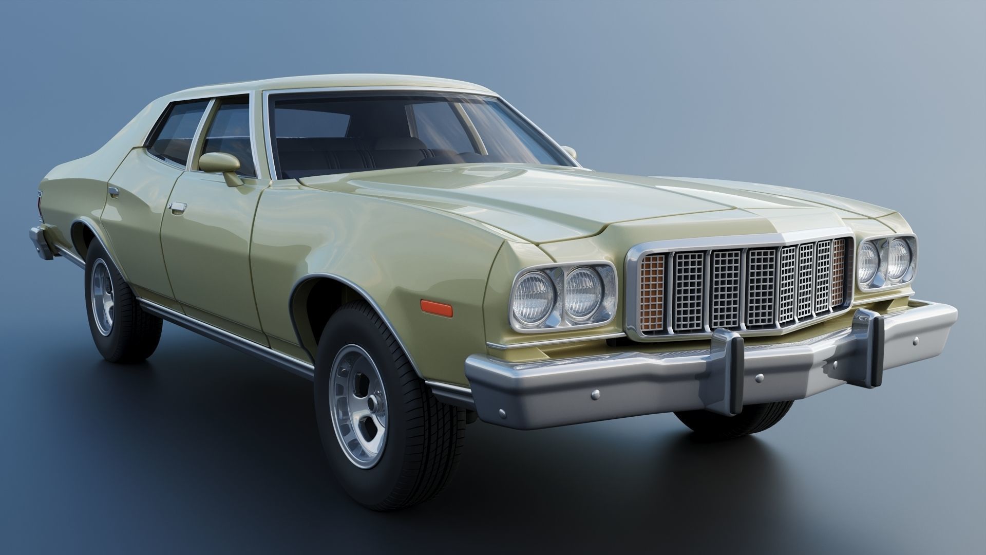 Gran Torino 4-Door Sedan 1974 3D print model_10