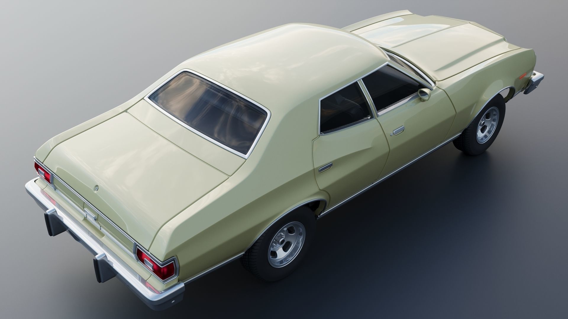 Gran Torino 4-Door Sedan 1974 3D print model_7