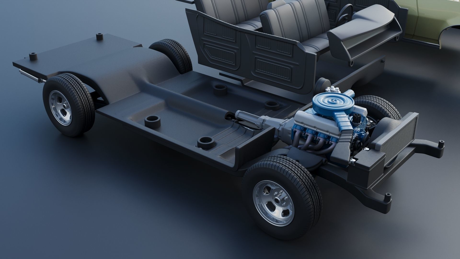 Gran Torino 4-Door Sedan 1974 3D print model_25