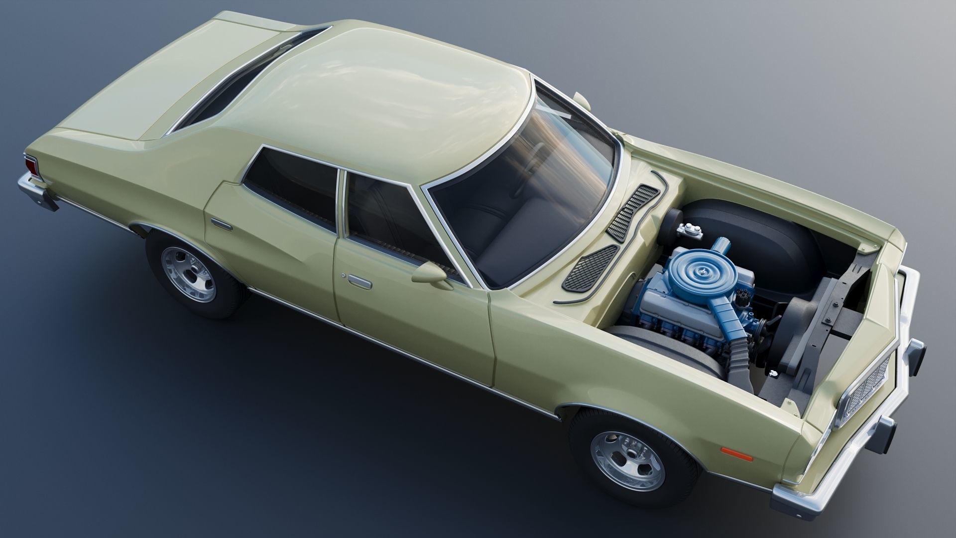 Gran Torino 4-Door Sedan 1974 3D print model_14