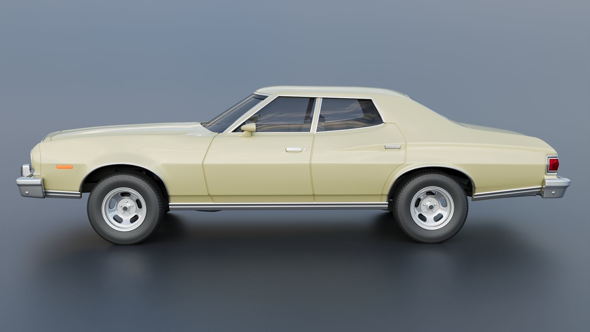 Gran Torino 4-Door Sedan 1974 3D print model_3